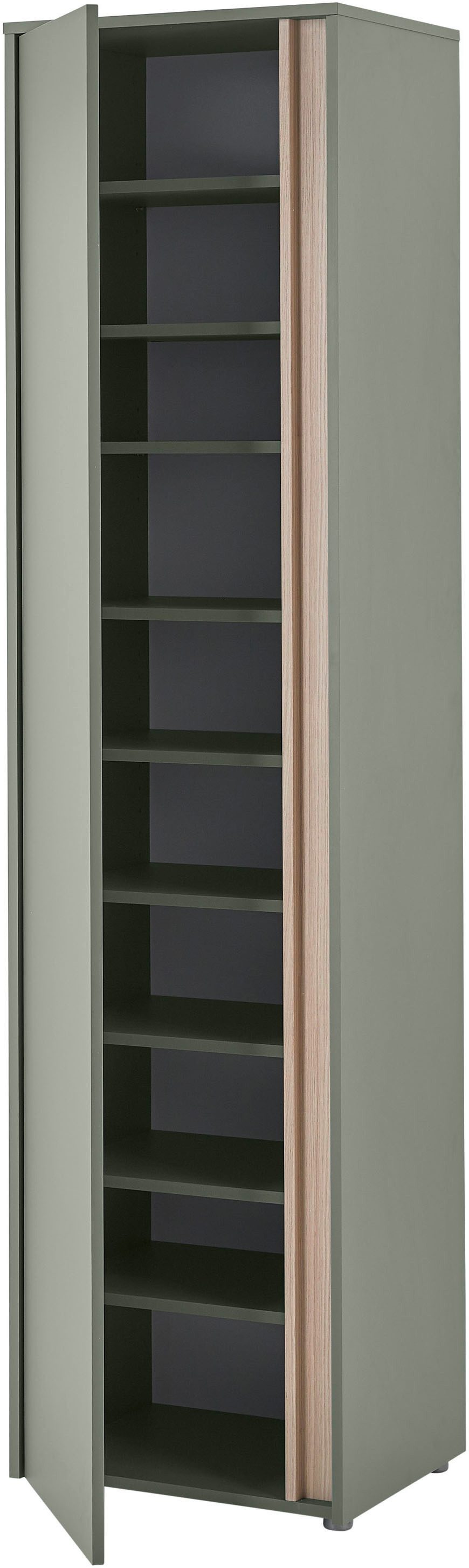 Home affaire Garderobenschrank GiRON/CiTY, moderner Schrank, Schuhschrank mit Stauraum 9 Einlegeböden, 10 Fächer, Tür beidseitig montierbar, 50 cm breit – Bild 4 von 5