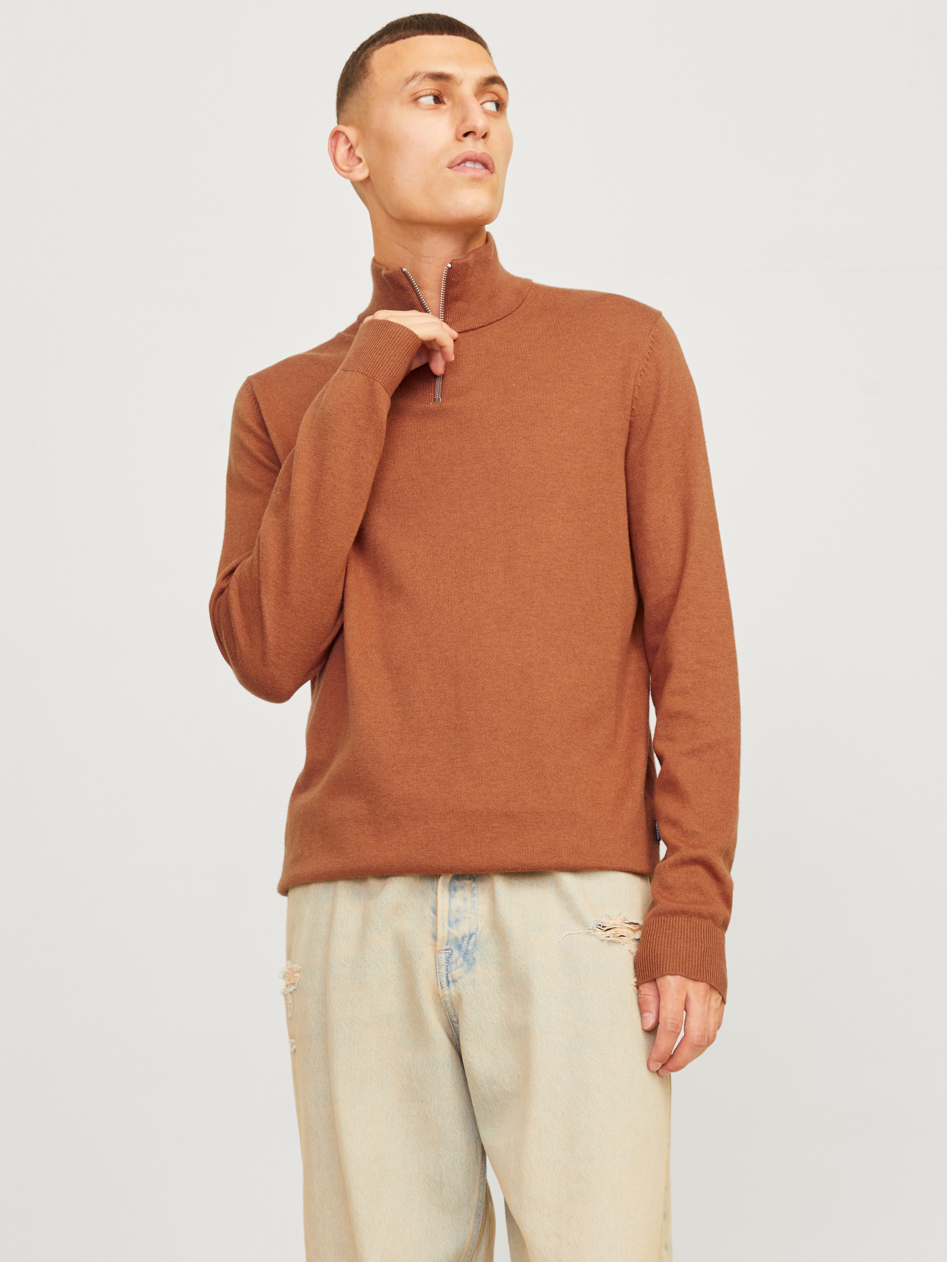 Troyer JJEEMIL KNIT HALF ZIP NOOS