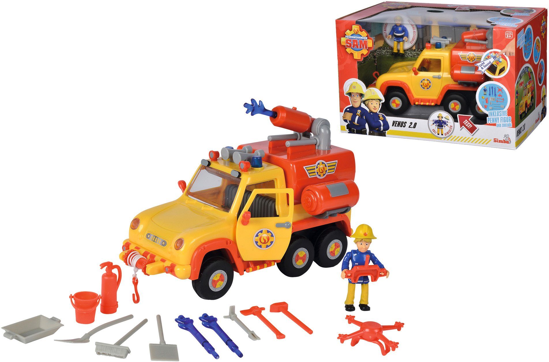 SIMBA Spielzeug-Feuerwehr Feuerwehrmann Sam, Venus 2.0, mit Sound- und Lich günstig online kaufen