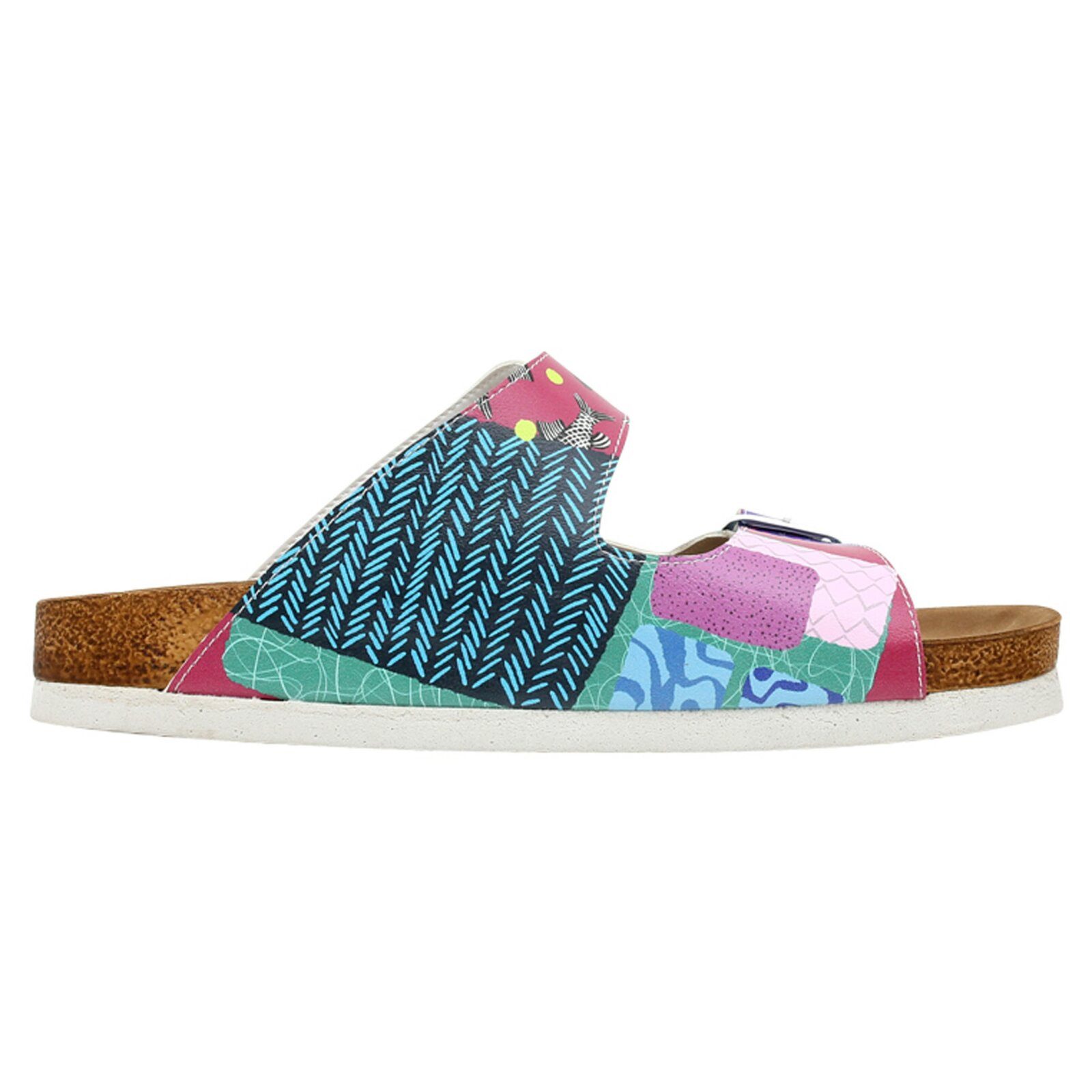DOGO Stella Pantolette Patch Fish Damen Sandalen, Stella Pantolette Pantolette Handgefertigt