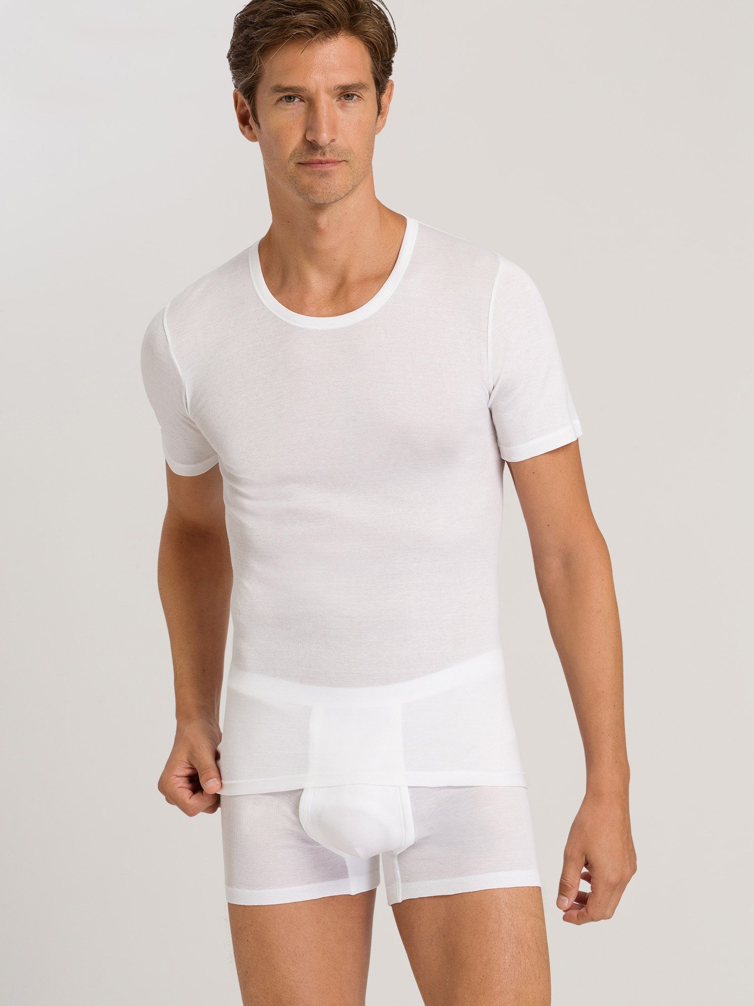 Pure unterhemd T-Shirt Hanro kurzarm Cotton unterziehshirt