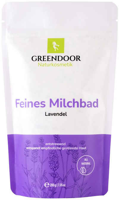 GREENDOOR Bademilch »Milchbad Lavendel 200g aus der Naturkosmetik Manufaktur«, für Damen und für Herren