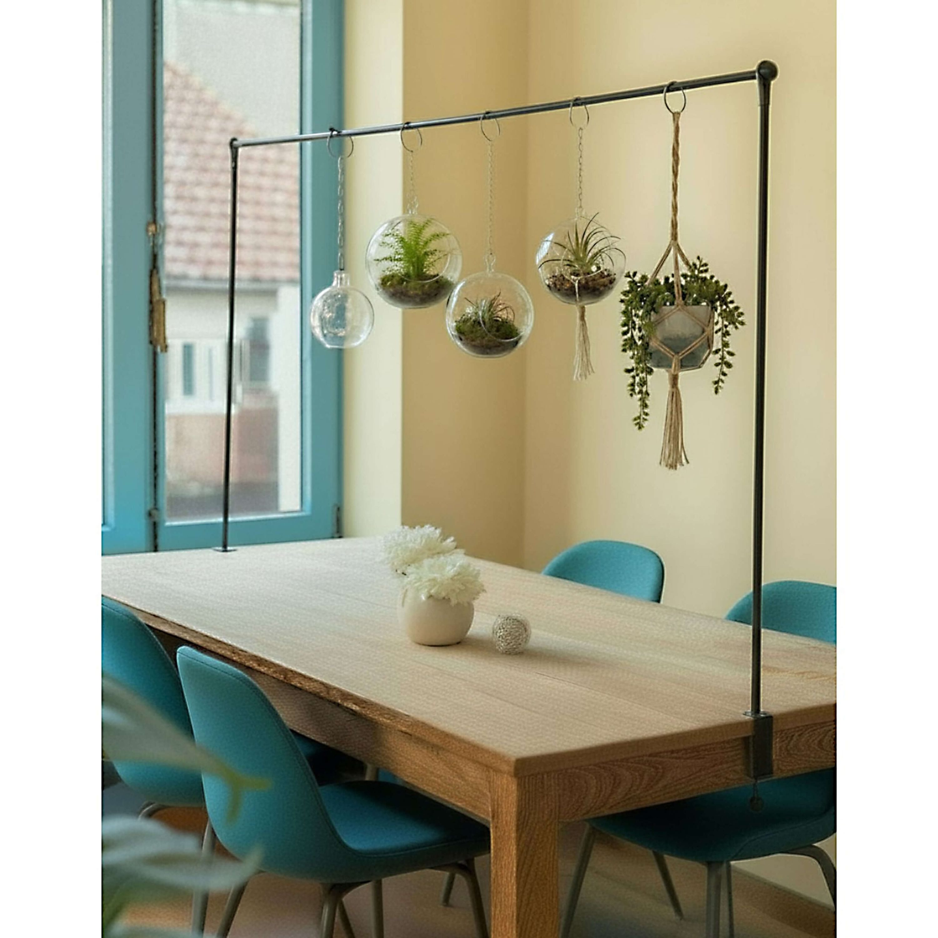 degawo Dekohänger 2er Set Tisch Deko Stange Metall schwarz ausziehbar Tafel 115,5-210 cm (2 x Tischstange)