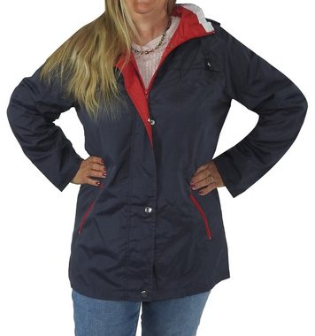 dynamic24 Outdoorjacke leicht Damen Parka Übergangsjacke Jacke Sommerjacke blau navy