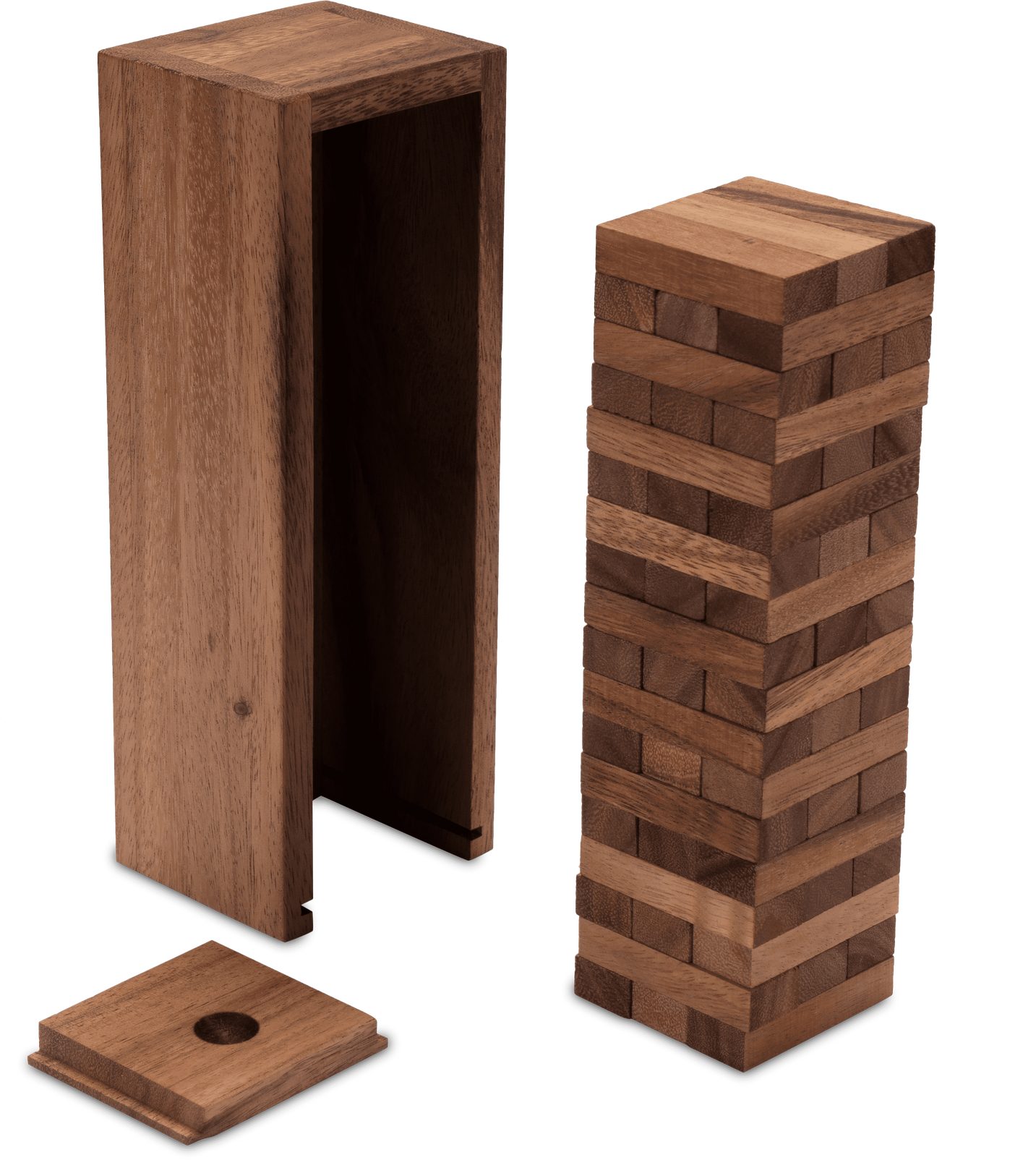Logoplay Holzspiele Spielesammlung, Wackelturm Condo Gr. S Geschicklichkeitsspiel aus Holz (23 cm) für 2+ SpielerHolzspielzeug