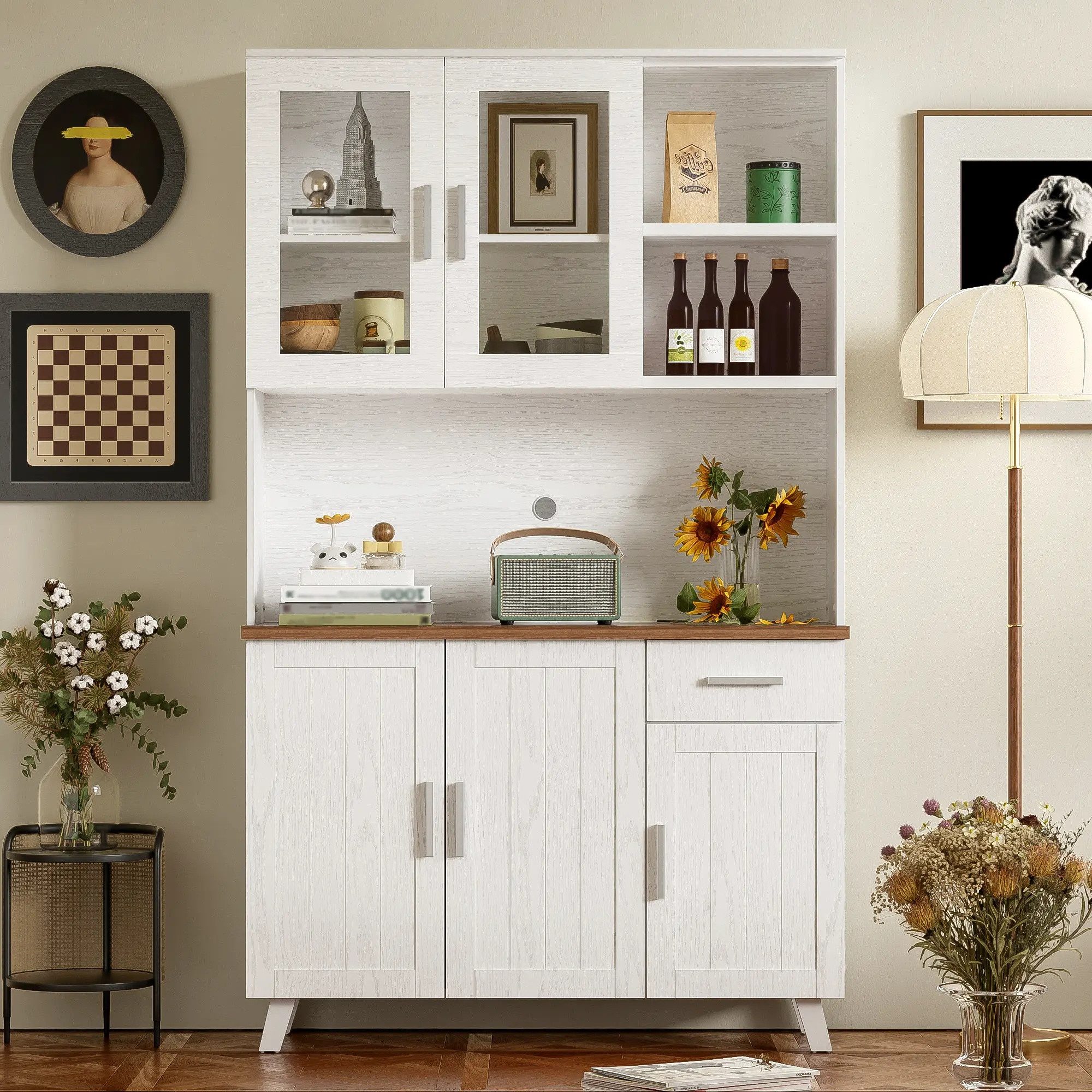 autolock Küchenbuffet Hochschrank Küchenschrank Vitrine Sideboard günstig online kaufen