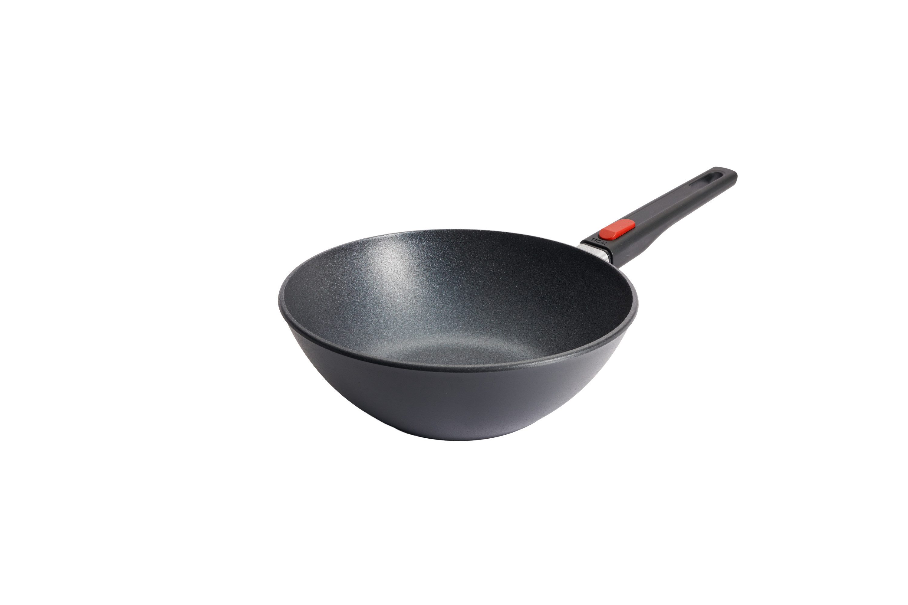 WOLL Wok D-Lite Wok- & Rührpfanne, Aluminium, Antihaft, Induktion, Aluminiumguss (1-tlg), Abnehmbarer Stiel, Ofenfest o. Stiel, Spülmaschinengeeignet, Ø 26-30cm
