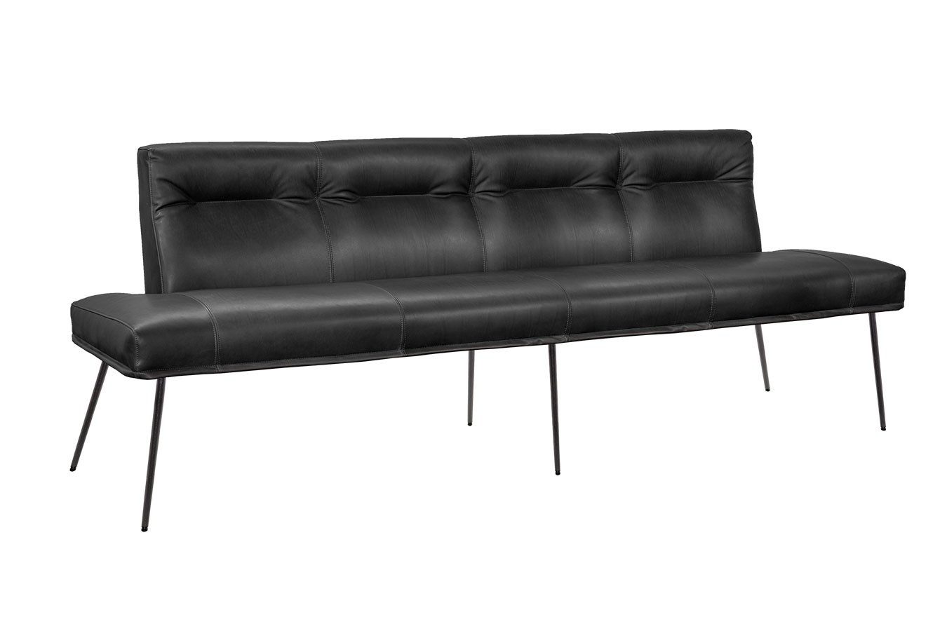 KFF Sitzbank Bank D-light 4-Sitzer Leder schwarz