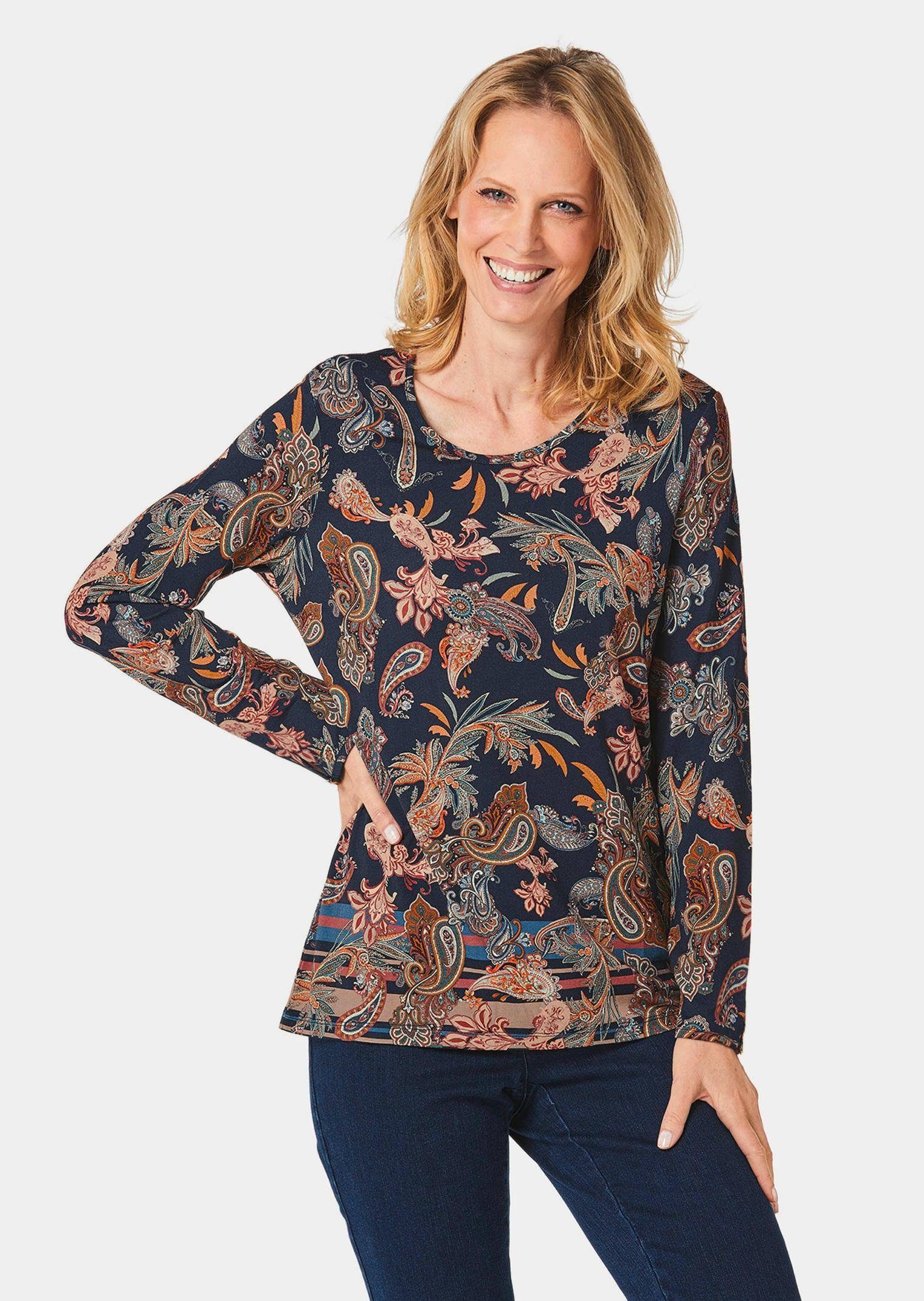 Print-Shirt Druckshirt in kraftvollen Farben