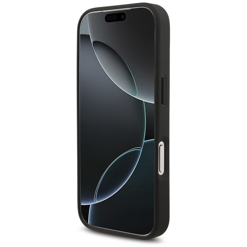 Lacoste Handyhülle iPhone 17 Pro Iconic Petit Pique schwarz Logo Krokodil Magsafe 6,3 Zoll, Kantenschutz – Bild 5 von 5