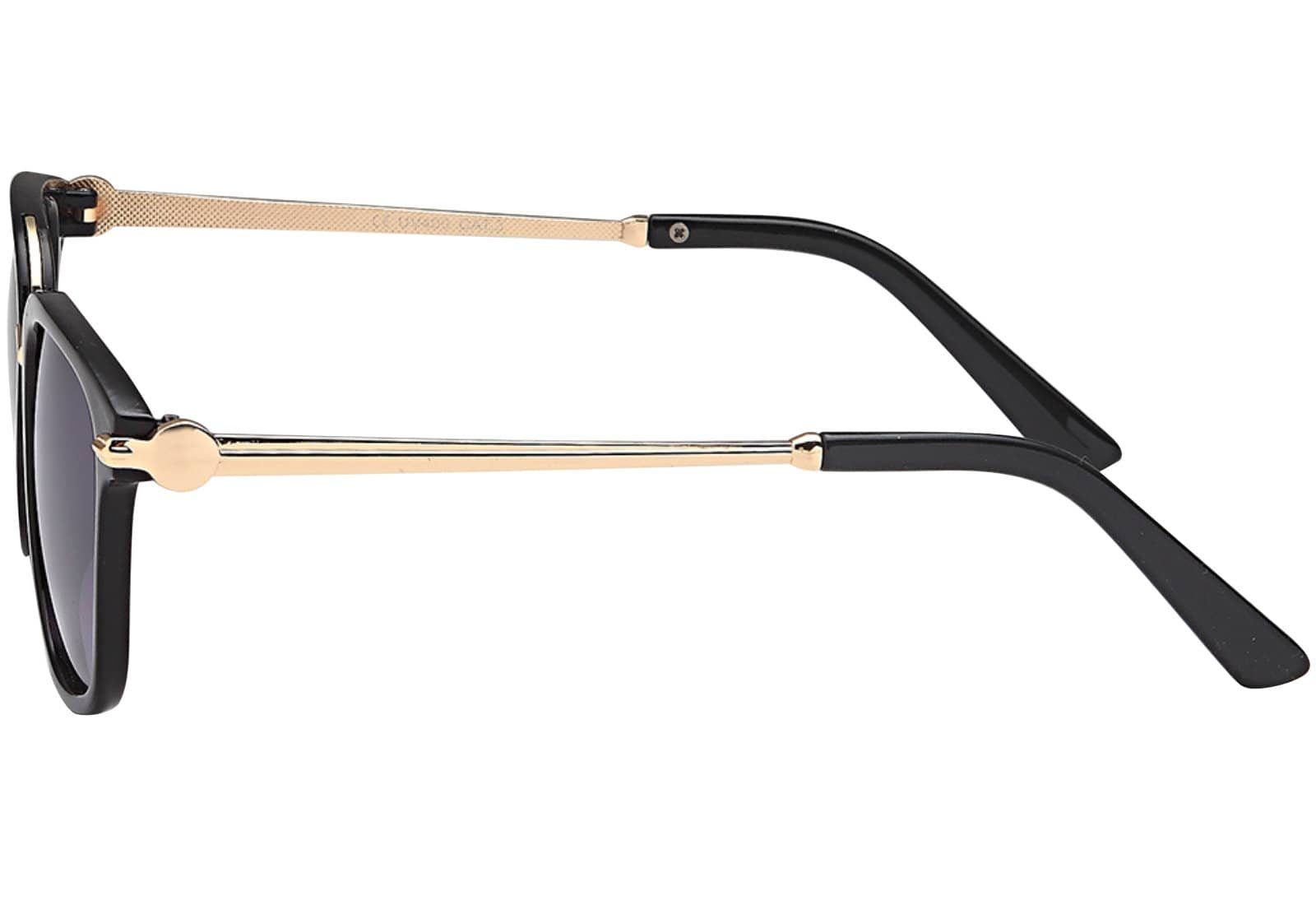 Linsen Rundglas (1-St) BEZLIT Schwarz Designer Damen Sonnenbrille Retrosonnenbrille Eyewear Grau schwarzen mit