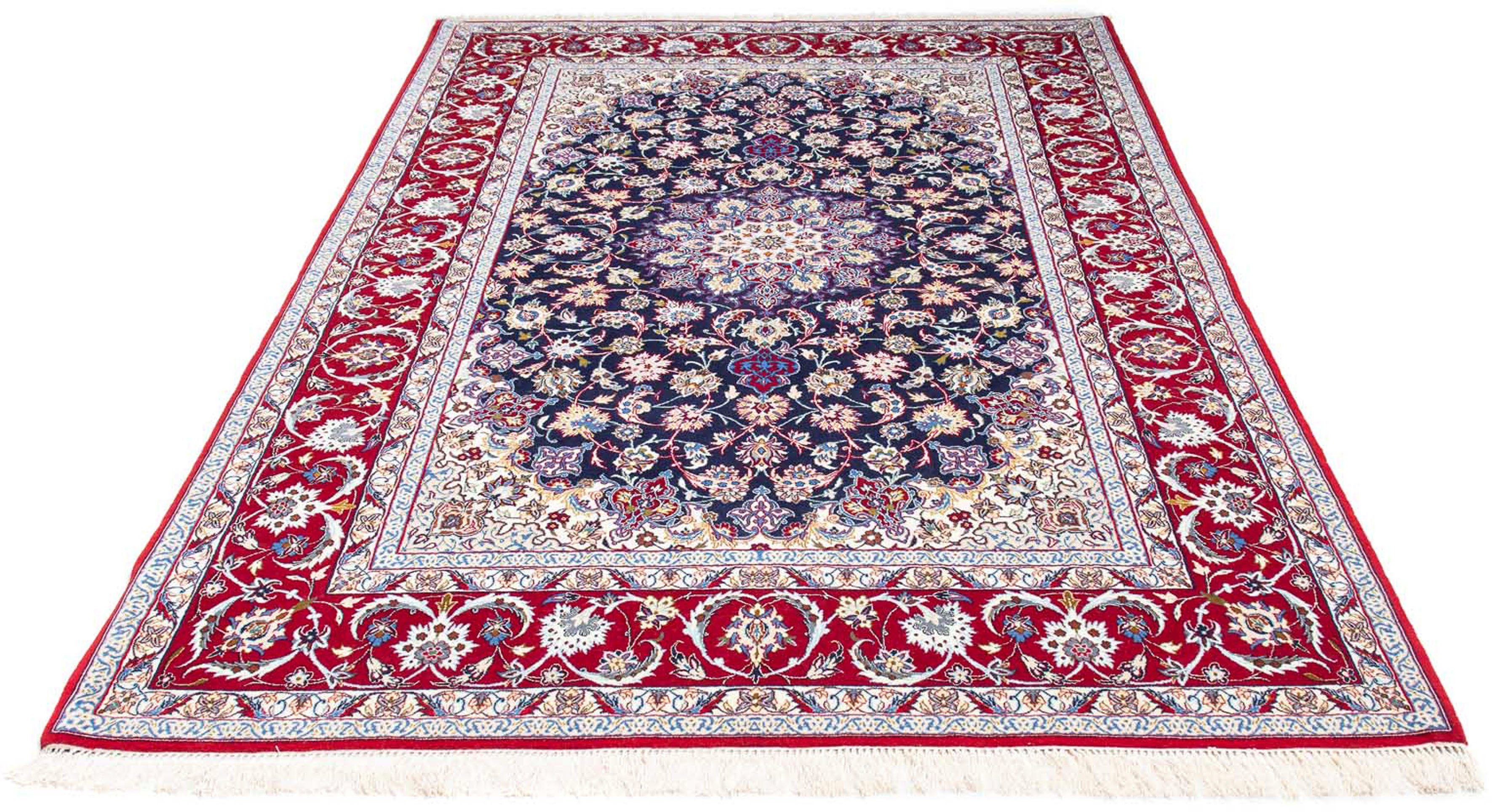 - - rechteckig, cm - Orientteppich mit Einzelstück Isfahan dunkelrot, 159 Zertifikat Premium 6 Höhe: morgenland, x 243 - Handgeknüpft, Wohnzimmer, mm, Perser