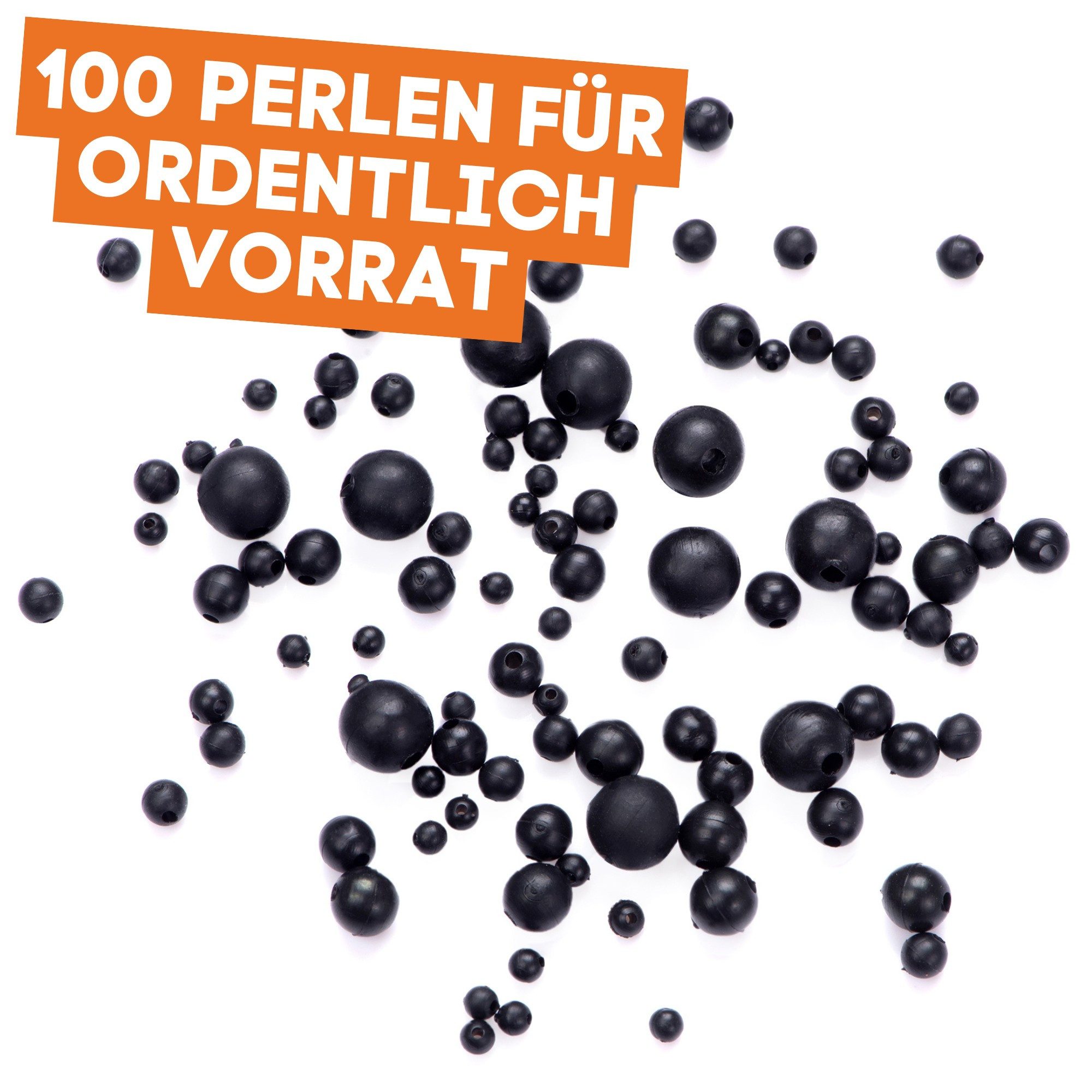 Zite Schnurstopper Vielseitiges Gummi-Perlen Sortiment für Angler