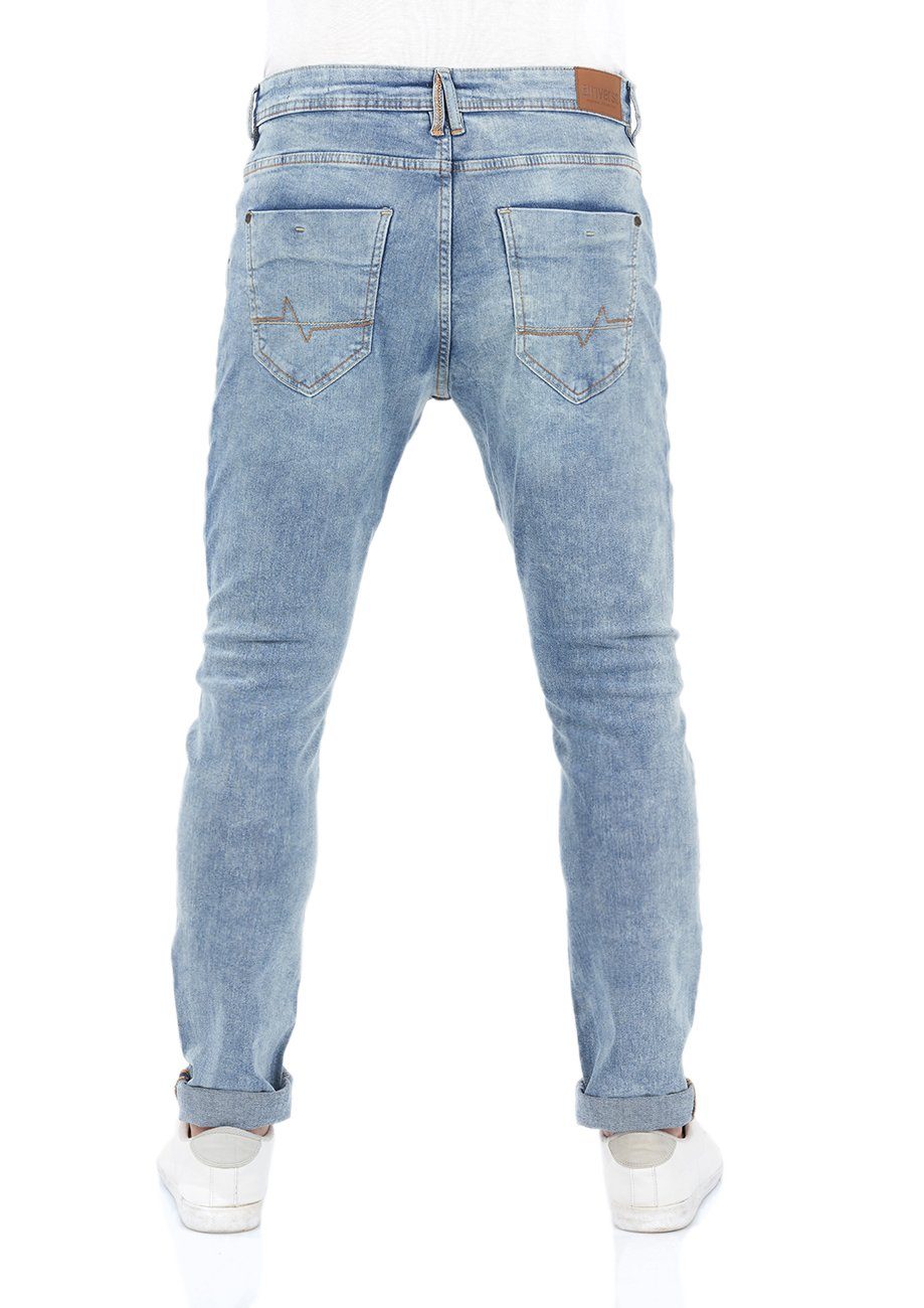 Jeanshose Tapered-fit-Jeans Hose Blue mit Denim Stretch Fit Light (L148) Herren RIVToni riverso Tapered Denim