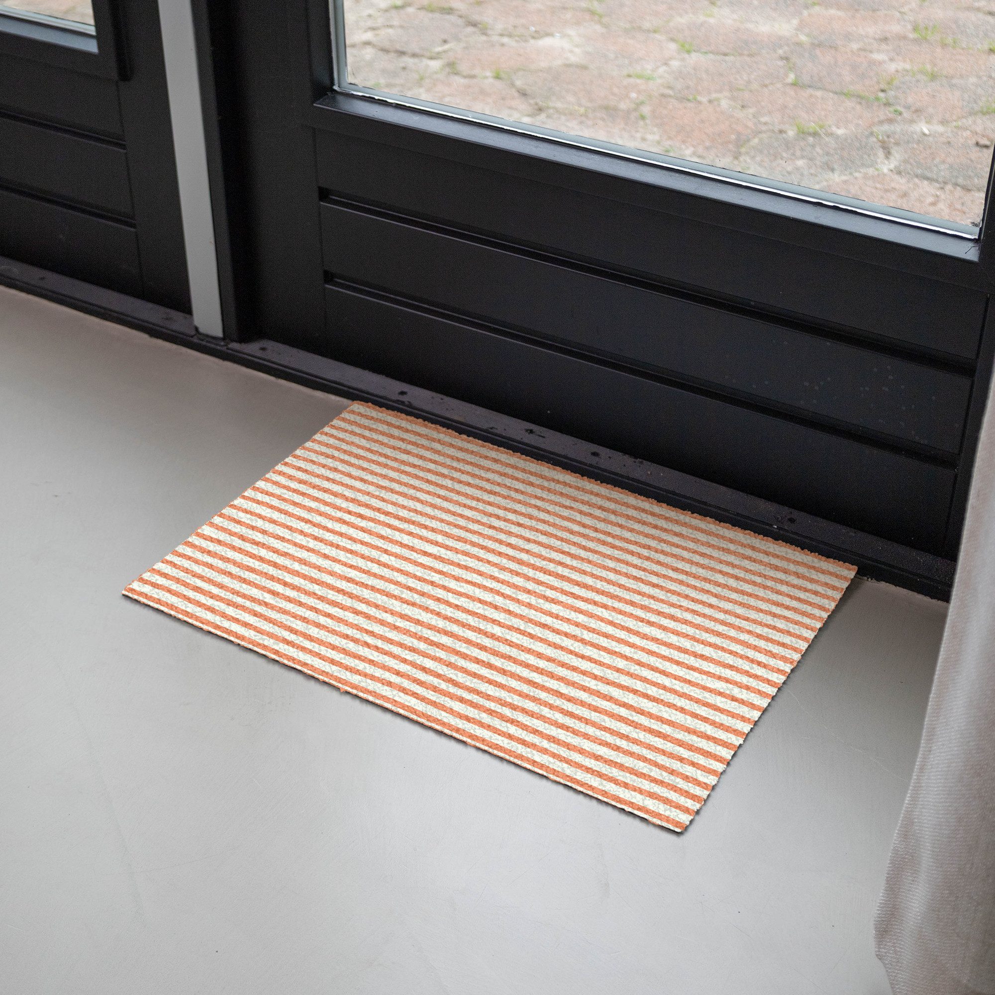 MuchoWow Fußmatte Meer - Tiere - Rot - Streifen, Rechteckig, innen Schmutzfangmatte, Tür, Schmutzfänger Flur, Teppich 60x40 cm – Bild 4 von 5