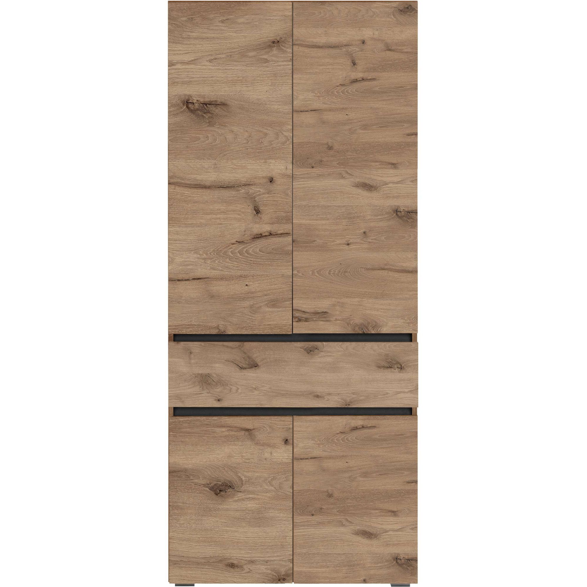 Home affaire Hochschrank Wisla mit 4 Türen & 1 Schublade, Breite 76 cm, Höhe 180 cm