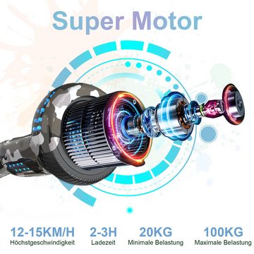 RCB TECH Balance Scooter Kart Set, 6,5 Zoll Hoverboard mit Sitz für Kinder, Hoverboard mit Go-Kart, 120,00 W, 12,00 km/h, bis zu 10 km Reichweite, keine Straßenzulassung