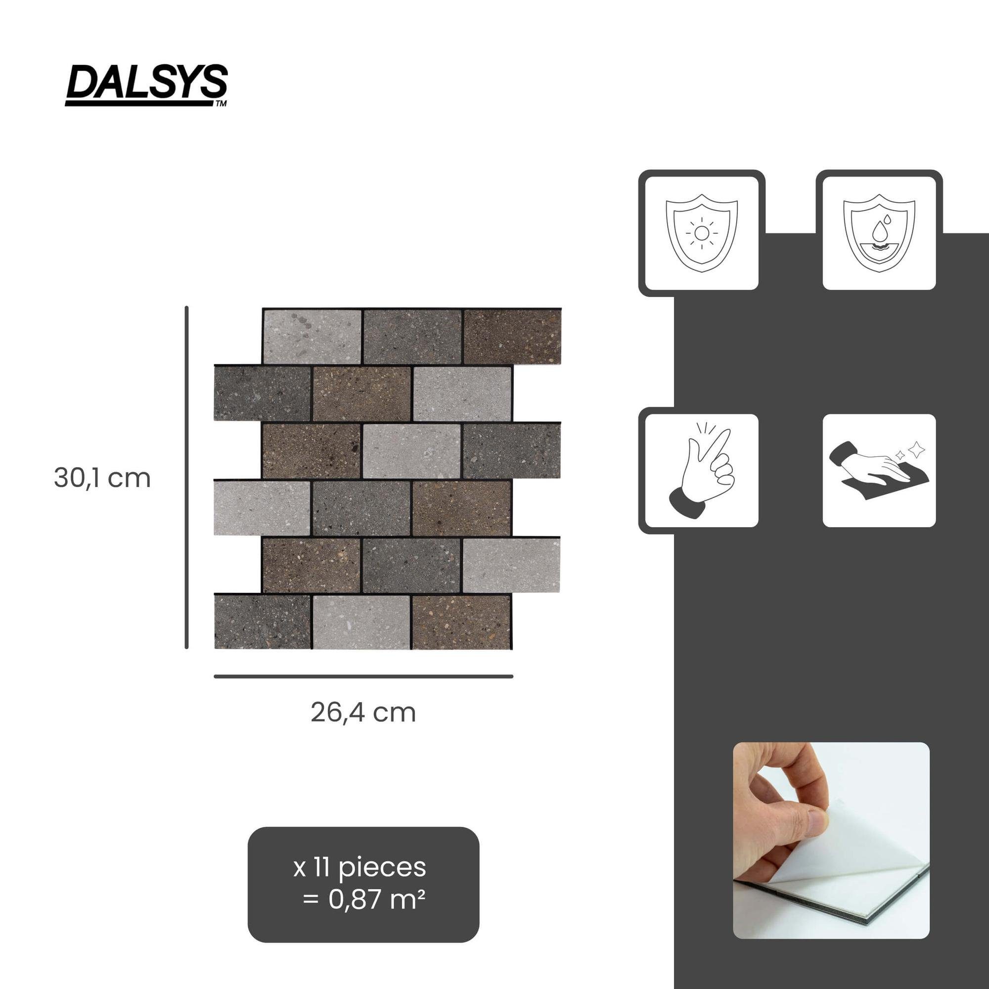 Dalsys Wandpaneel 0,87m² 11 Stück selbstklebend, günstig online kaufen