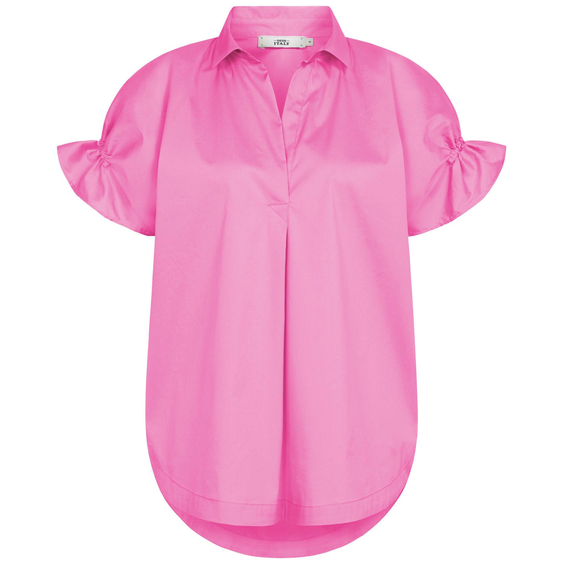 Kurzarmbluse Bluse DERRY FANCY mit Baumwolle