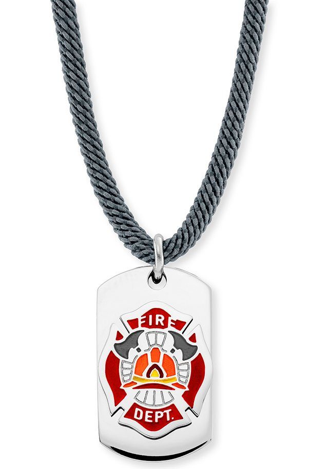 Herzengel Kette mit Anhänger Feuerwehr HEN-FIREFIGHTER, mit Emaille