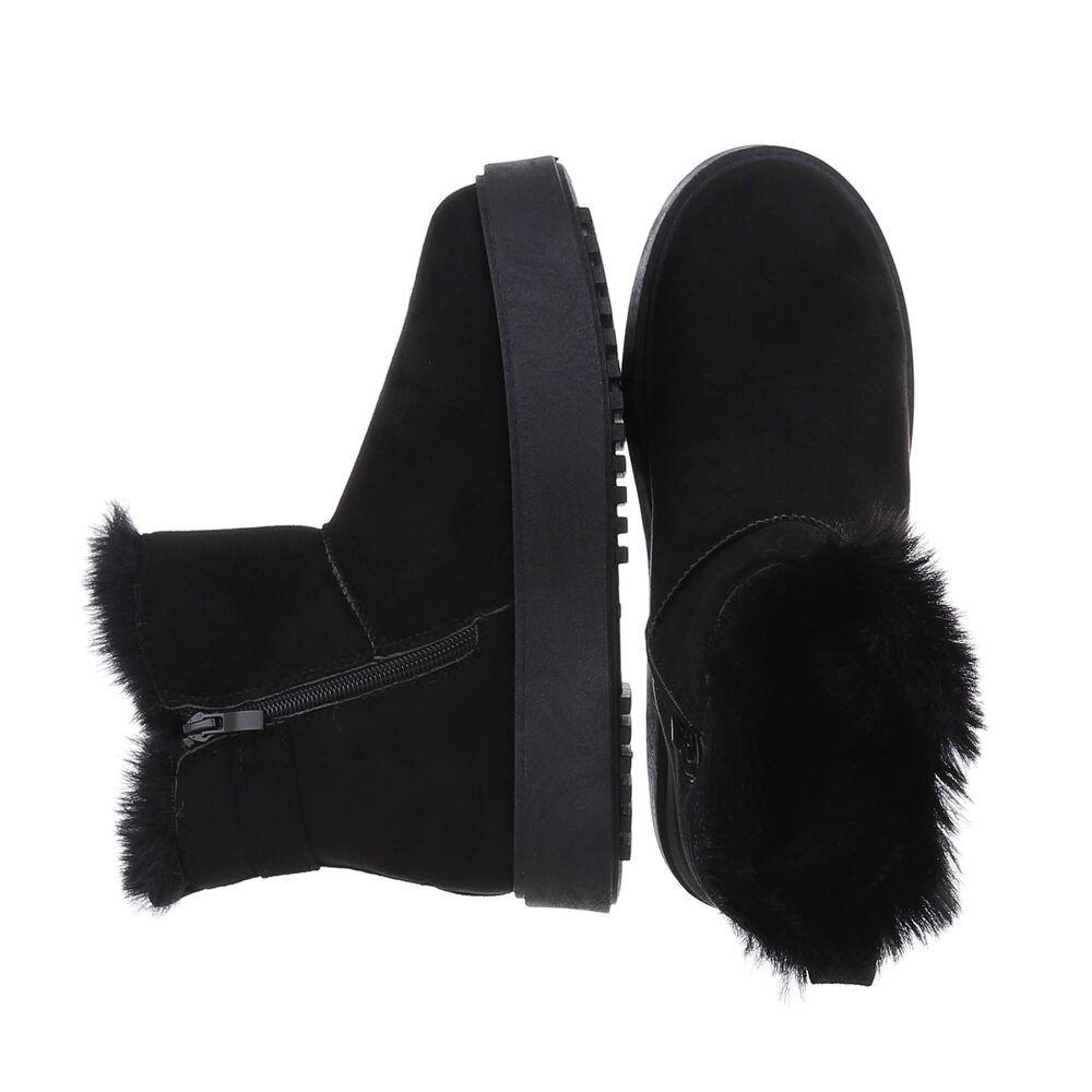 Ital-Design Damen Snowboots Freizeit Snowboots (87214462) Flach Plateaustiefeletten in Schwarz