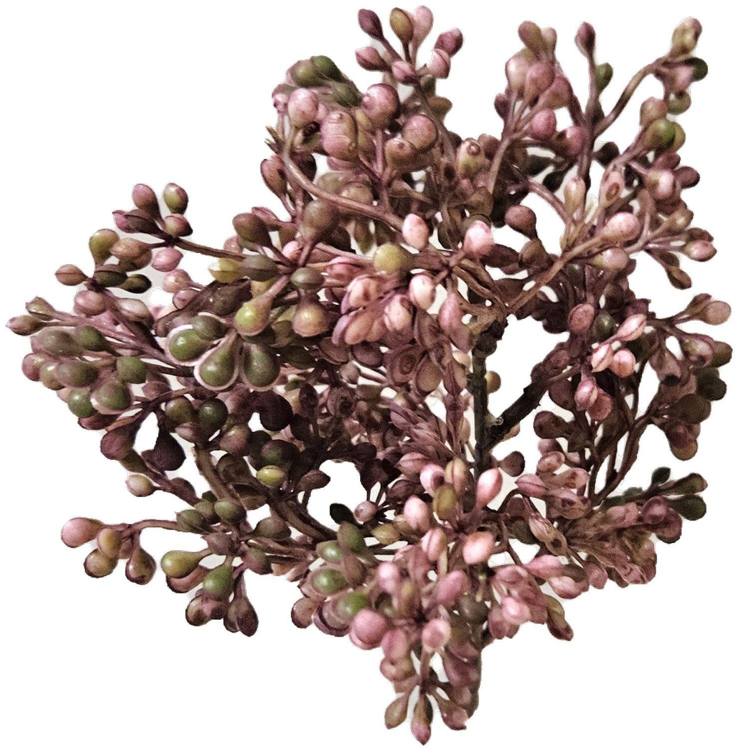 Kunstzweig Künstlicher Zweig Schneeball MARMYN mit Beeren, Hellviolett, 35cm Schneeball, artplants, Höhe 35.0 cm