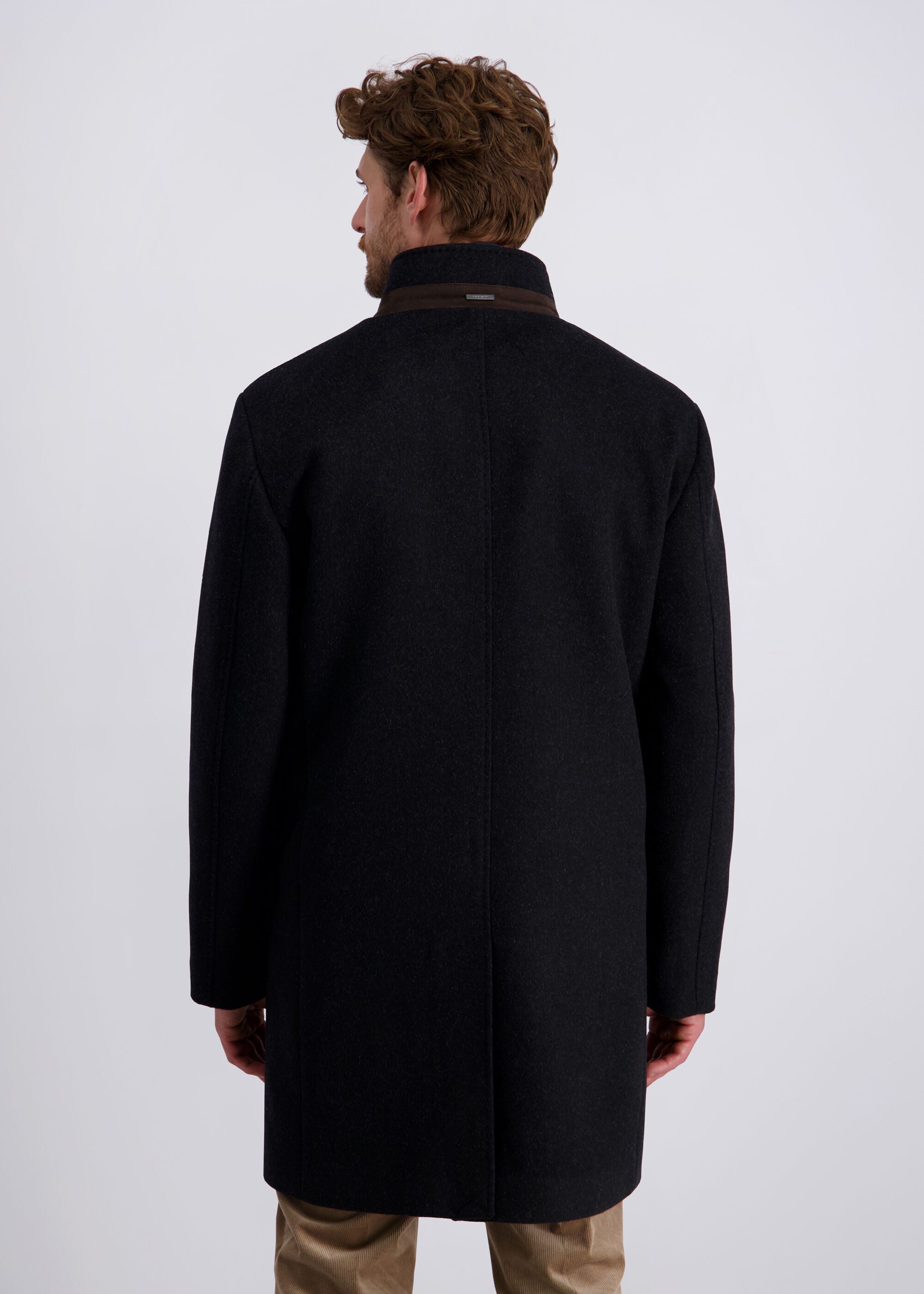 Pierre Cardin Langmantel mit hohem Kragen