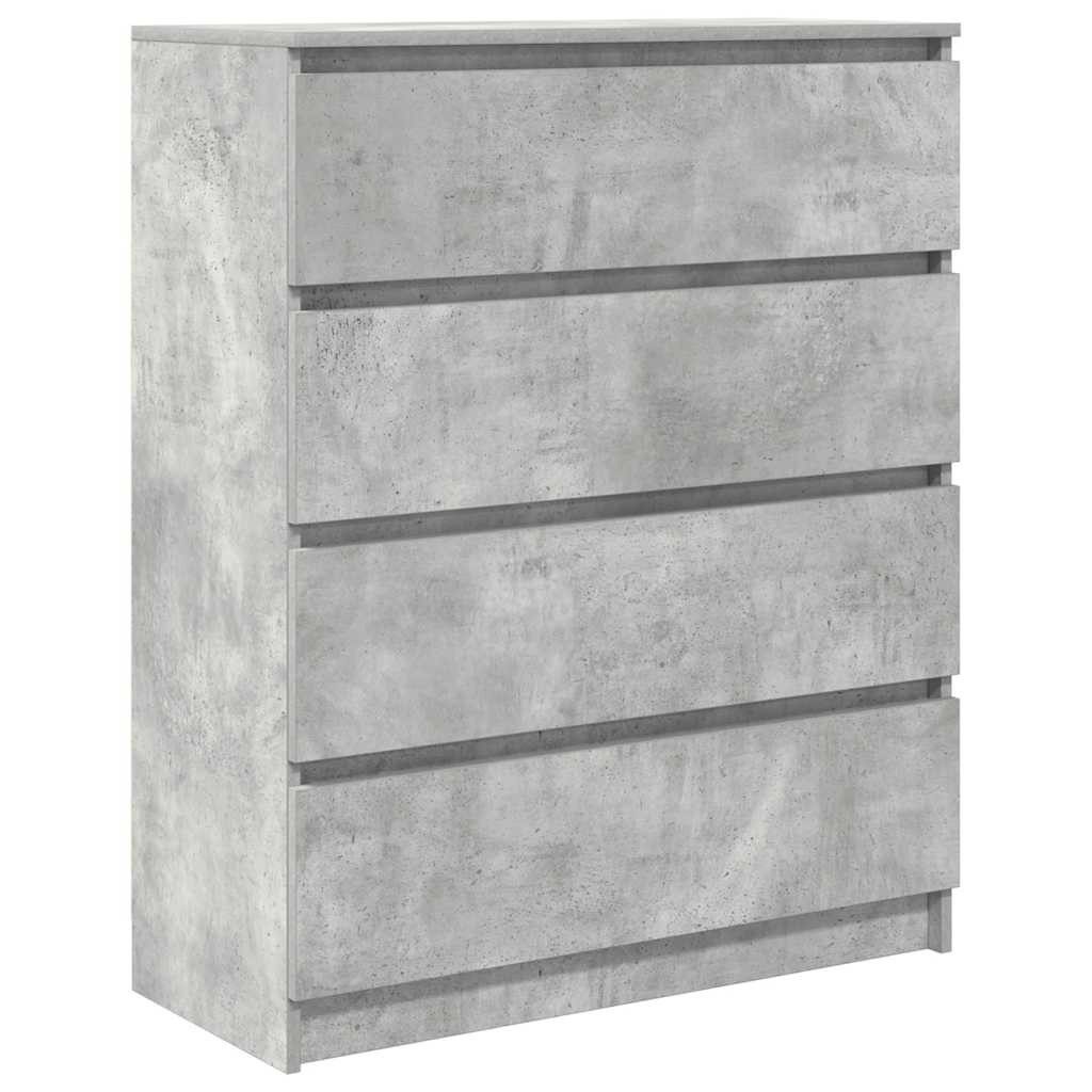 vidaXL Sideboard Sideboard Betongrau 80x35x99 cm Holzwerkstoff (1 St)