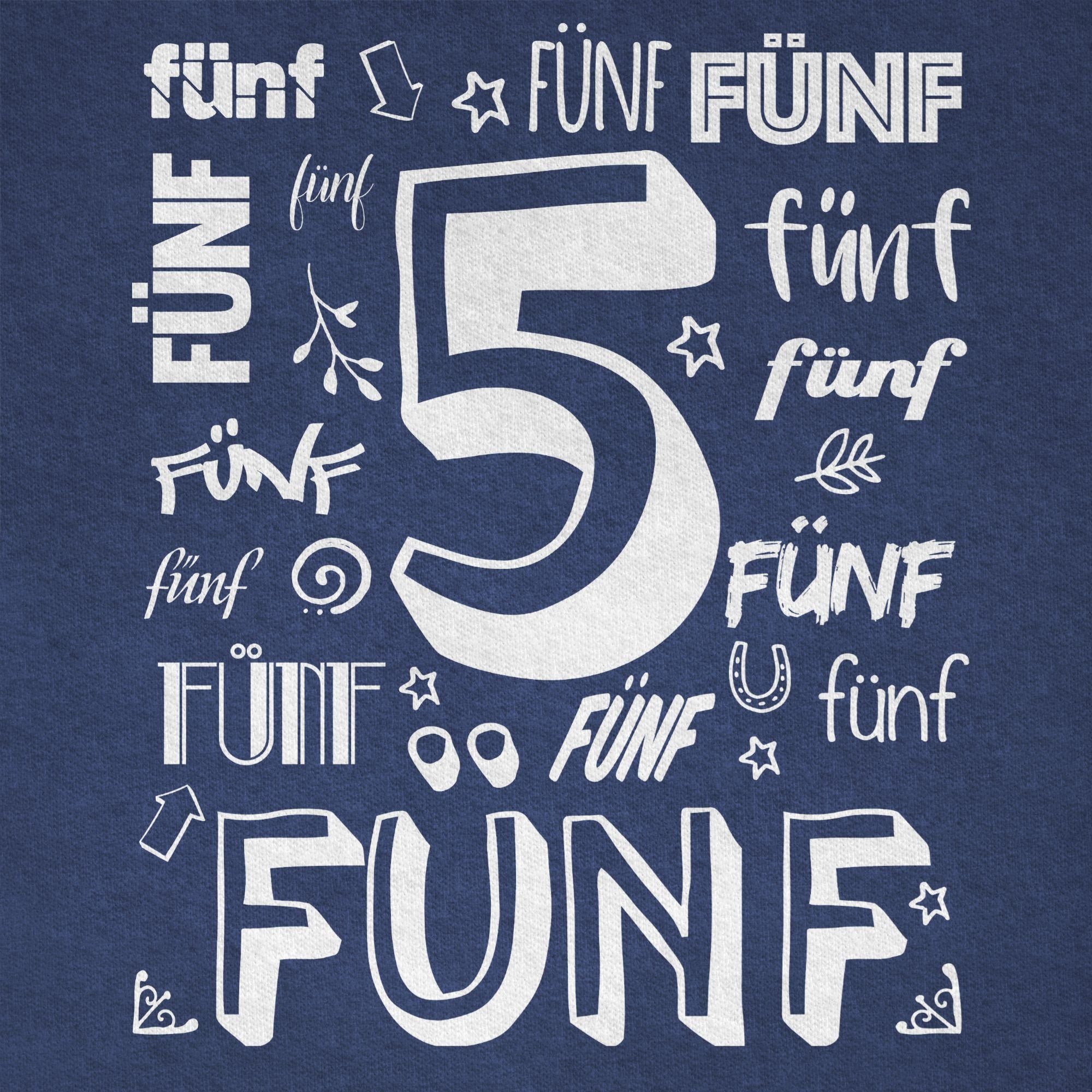 Shirtracer T-Shirt Fünfter Zahlen (1-tlg) 5. Geburtstag