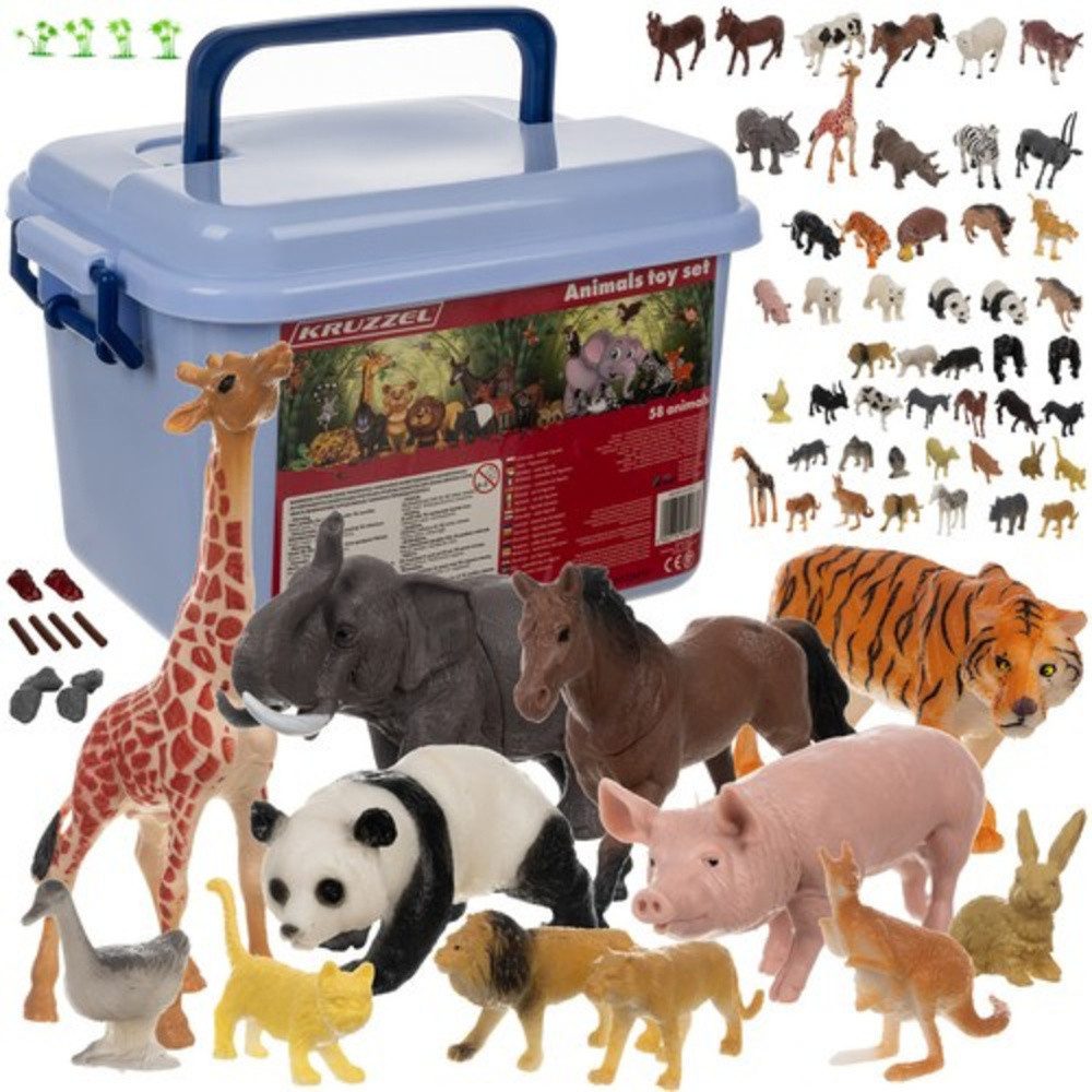 KRUZZEL Tierfigur Tiere Figurenset (Spar-Set, 48 günstig online kaufen