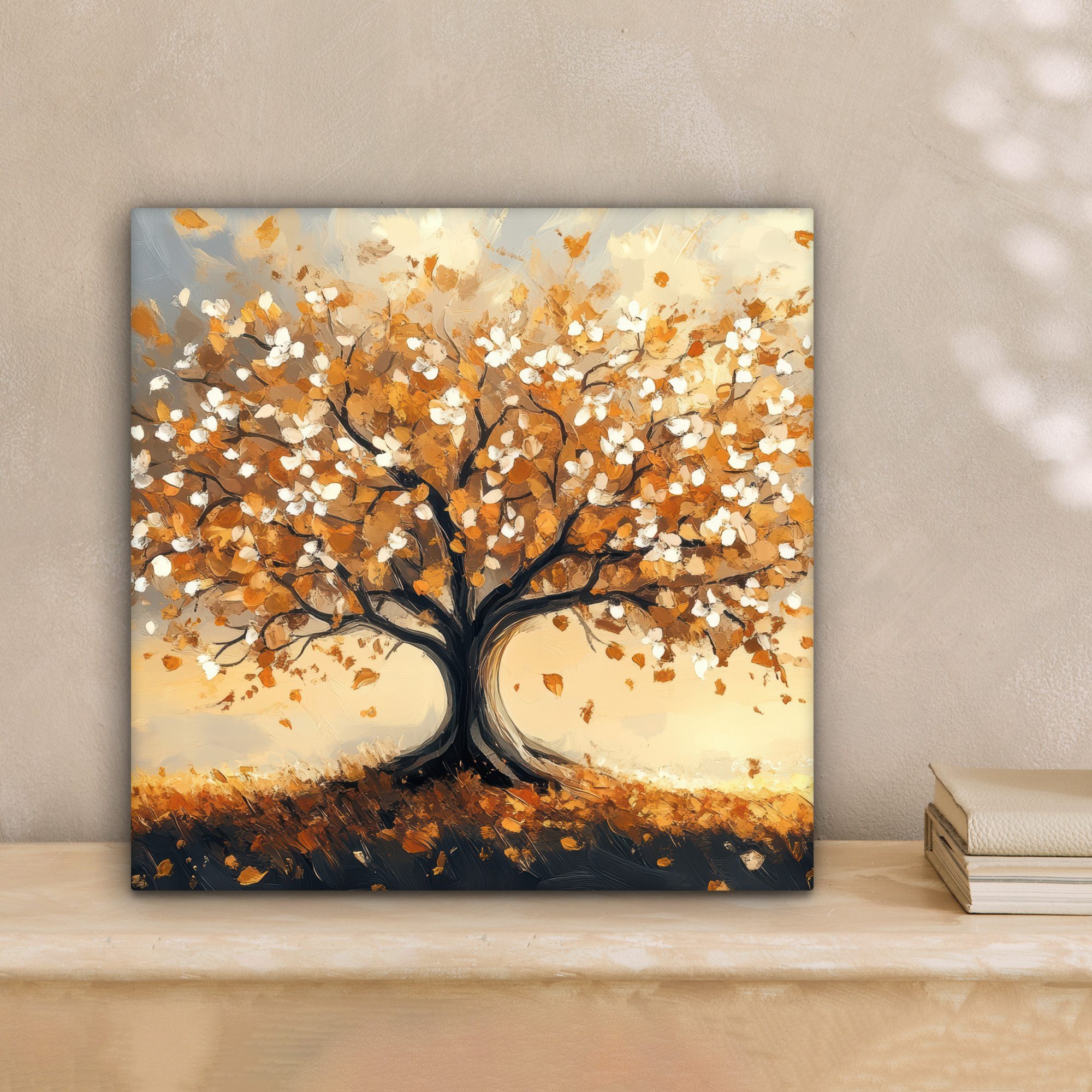 OneMillionCanvasses® Leinwandbild Halloween - Kürbis - Gespenst - Schwarze günstig online kaufen