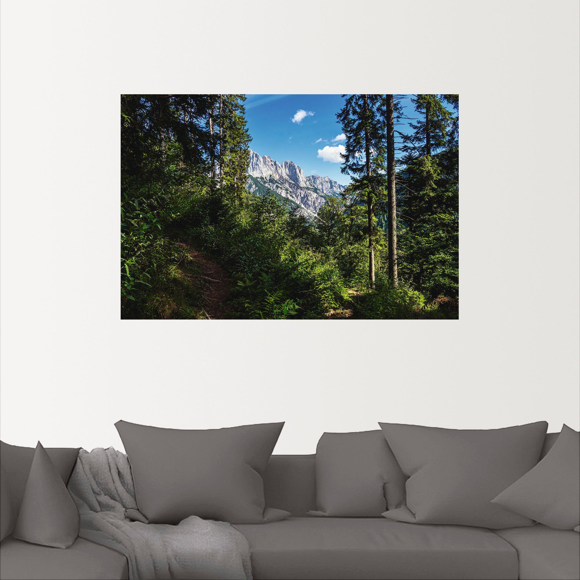 Artland Wandbild Landschaft im Poster versch. Waldbilder Klausbachtal, oder als Alubild, in St), Leinwandbild, Wandaufkleber (1 Größen
