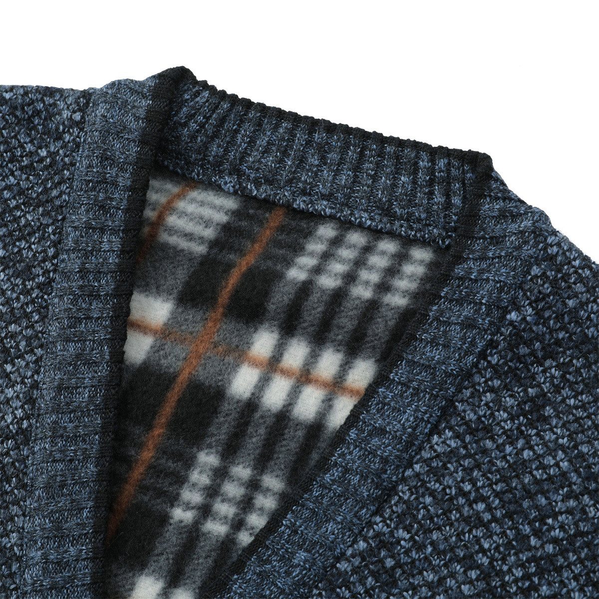 Allthemen Cardigan Herren Strickjacke mit V Ausschnitt Grobstrick Cardigan mit Knöpfen – Bild 4 von 5