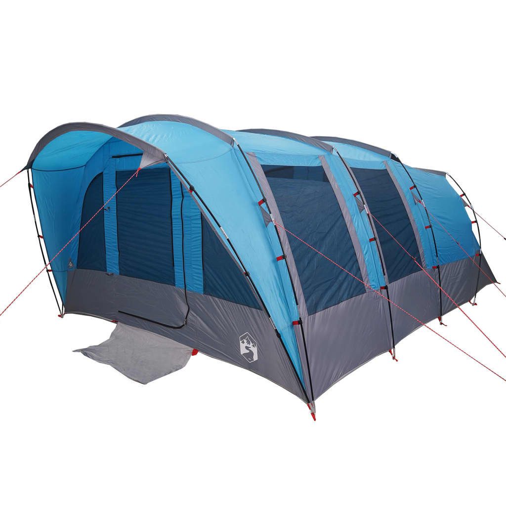vidaXL Kuppelzelt NA Zelt Campingzelt Tunnelzelt Familienzelt 8 Personen Blau Wasserdic