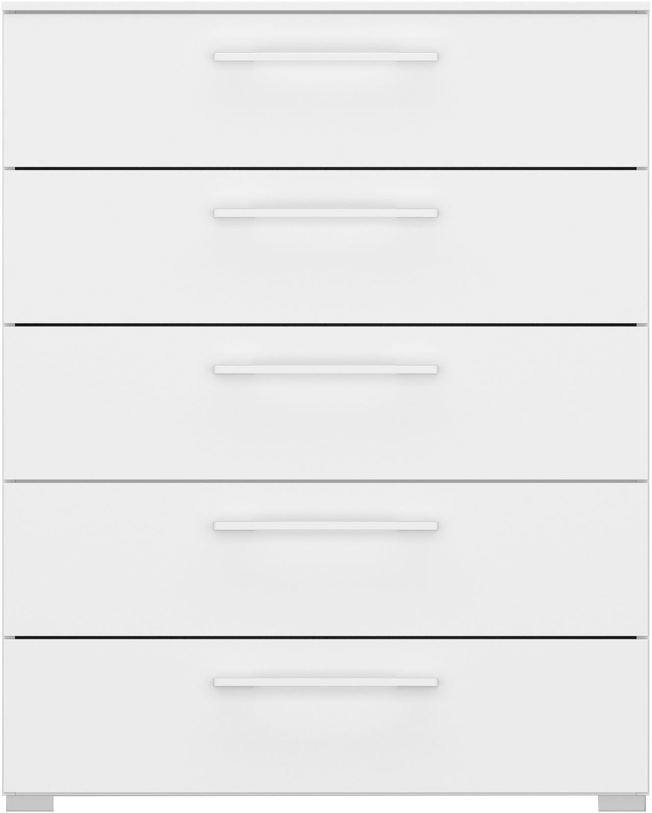 rauch Schubkastenkommode Kommode Sideboard Wäscheschrank Schrank SKAT PURE (inkl. SOFT-CLOSE-FUNKTION), mit 5 Schubladen in puristischem Design MADE IN GERMANY