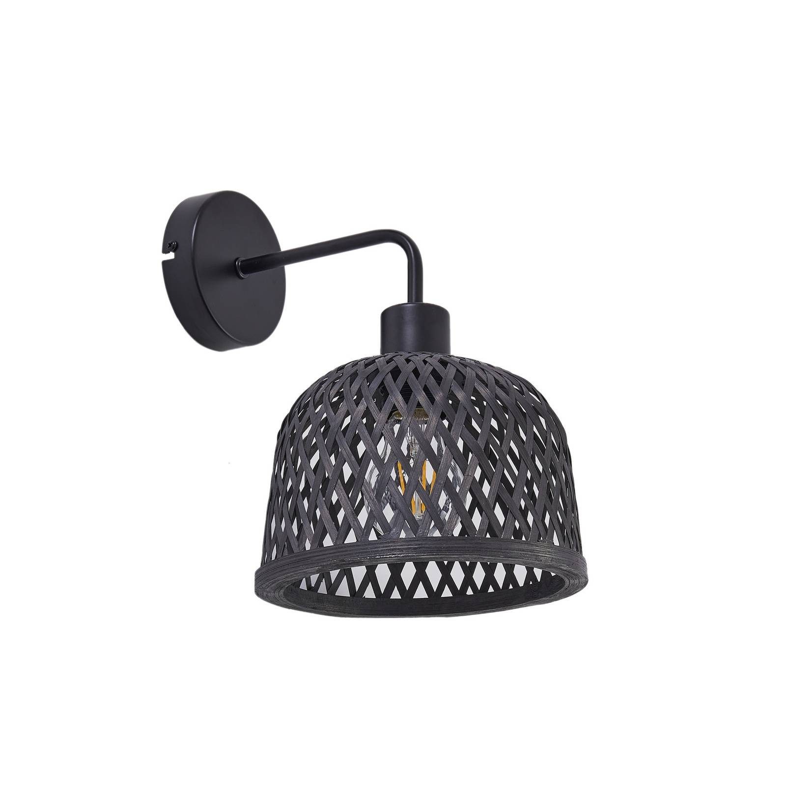 Lindby Wandleuchte Eskil, Schwarz IP20, 1 x 15 W LED