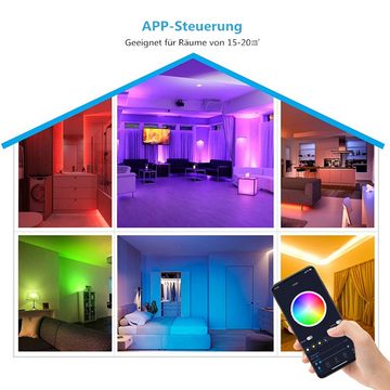 Insma LED Deckenleuchte, LED fest integriert, Farbwechsler, RGB quadratisch 40*40cm Bluetooth + Fernbedienung