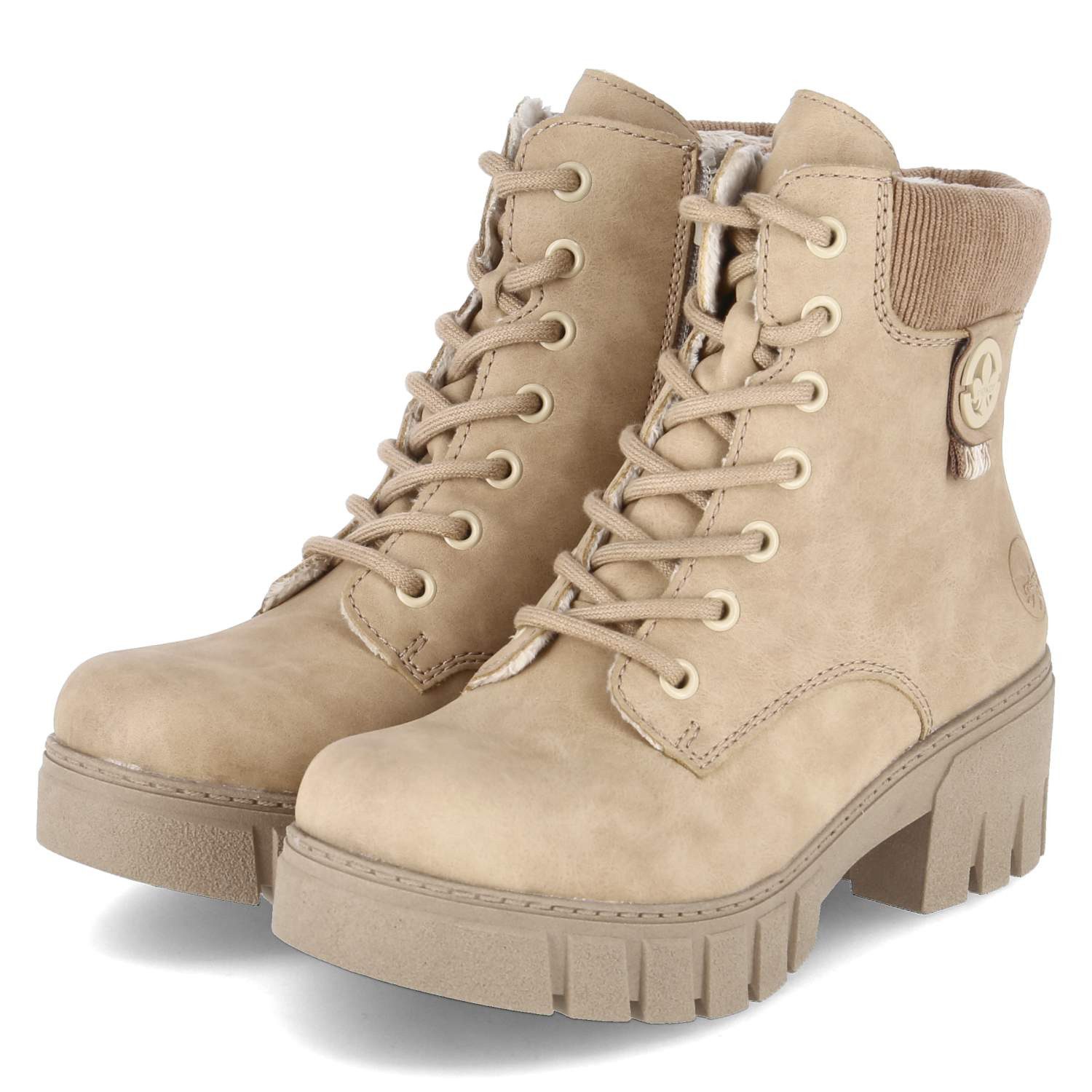 Rieker Rieker 74532-60 Damen Synthetik beige Schnürstiefel