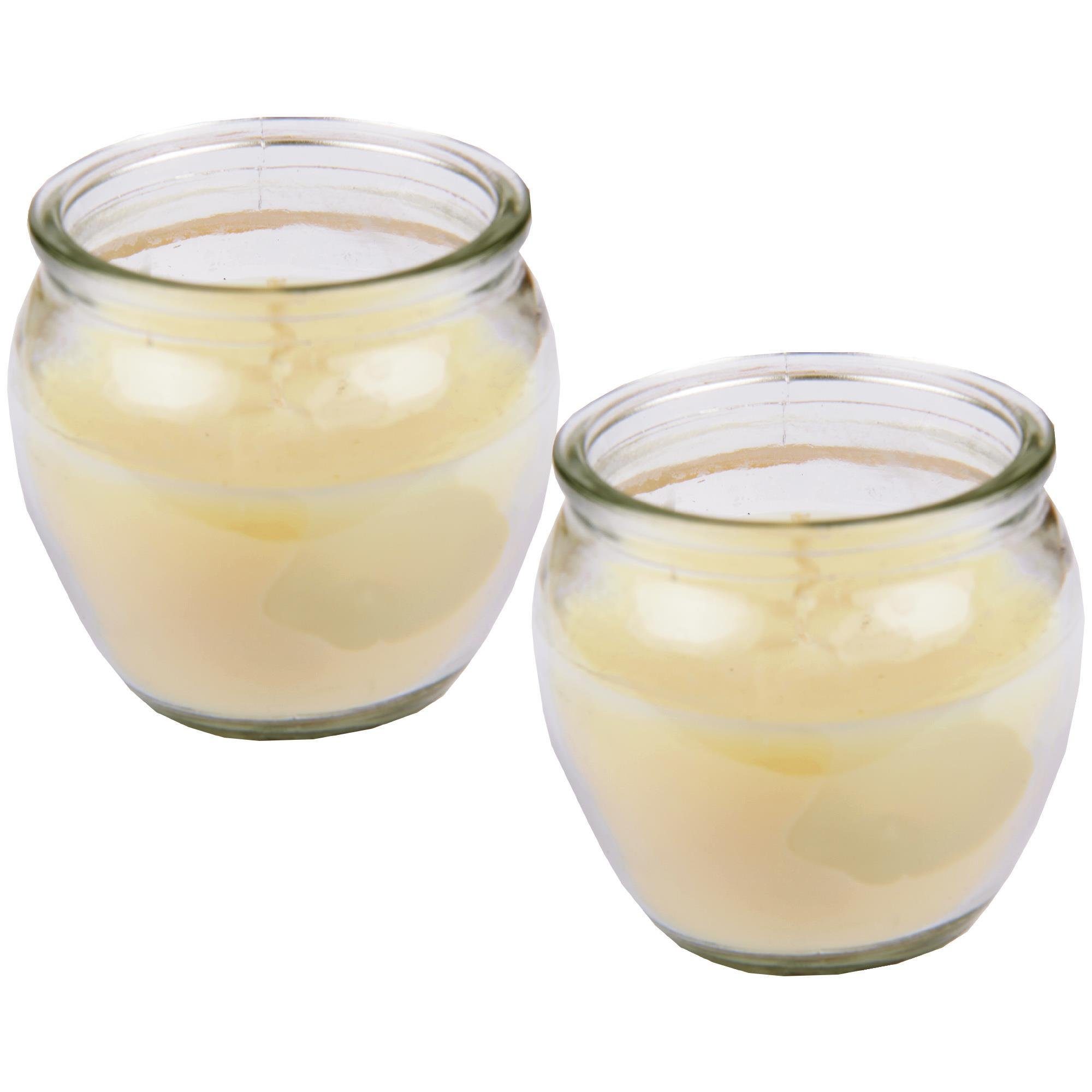HS Candle Duftkerze im Glas Set (10-tlg), Vanille & Cocus, Duftnote cremig & exotisch, Ø6x6cm, 18h Brenndauer – Bild 3 von 4