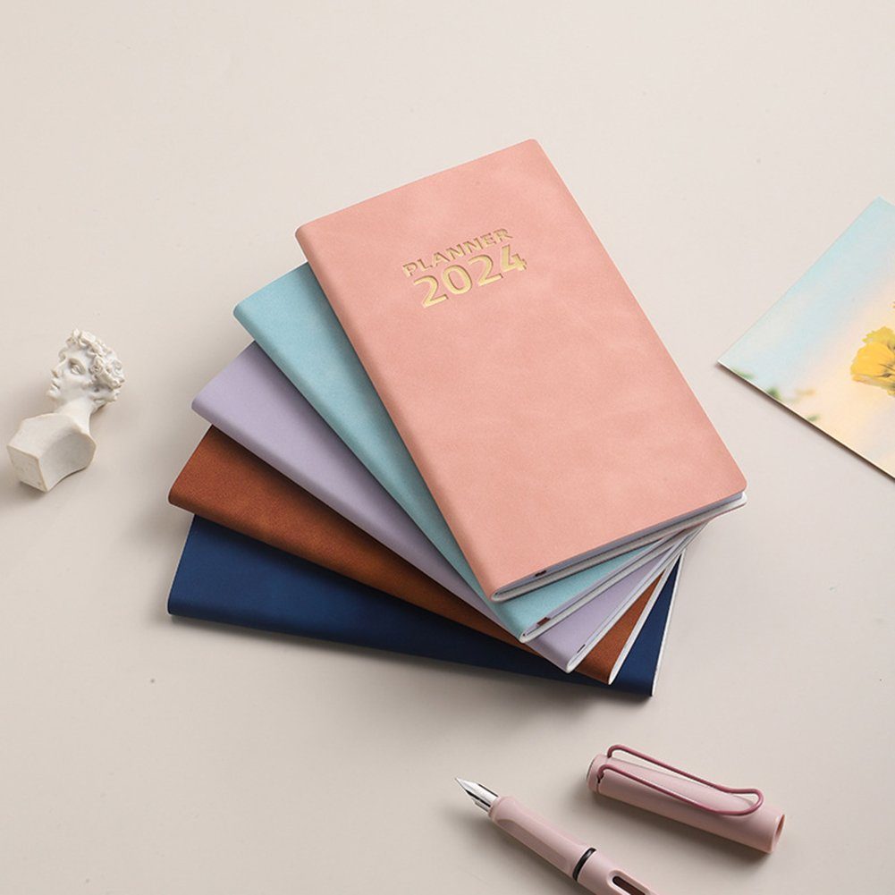 Feine Notizbuch Tage 365 pink Texturen, Glättungshandbuch Blusmart Zeitmanagement-Notizbuch,