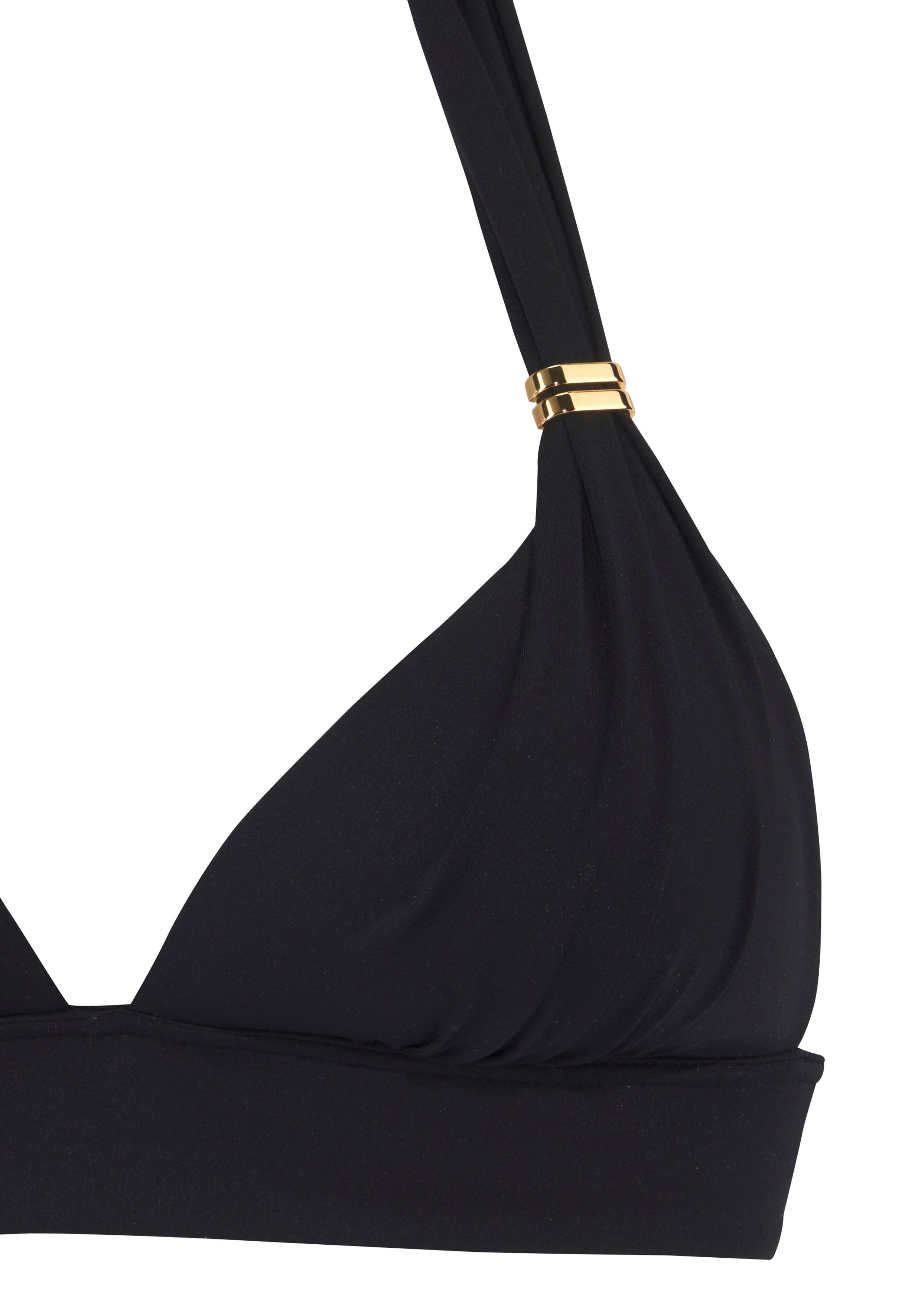 LASCANA Triangel-Bikini Toni mit goldfarbenen Accessoires