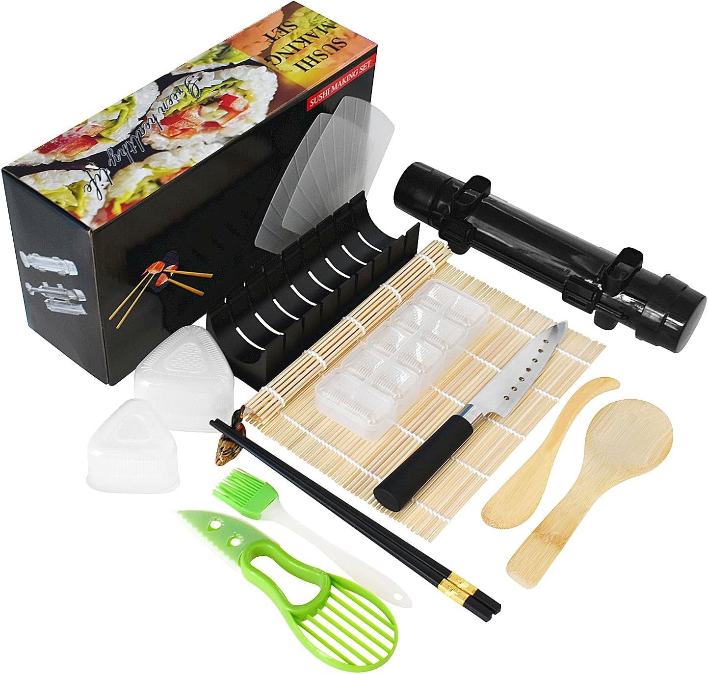 Vivitar Sushi-Roller Sushi DIY-Set: 17-teiliges Sushi Maker Kit mit Sushi Bazooka, (17-tlg), 5 Verschiedene Sushi Werkzeuge & Zubehör - Sushi-Maker-Set