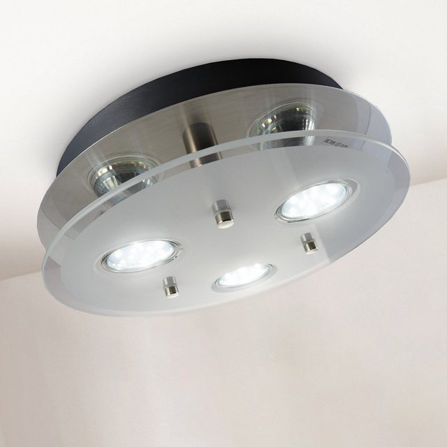 B.K.Licht LED Deckenleuchte »Dinora«, LED Deckenlampe Strahler inkl. 3W GU10 LED 250 Lumen warmweiß Glas-Otto