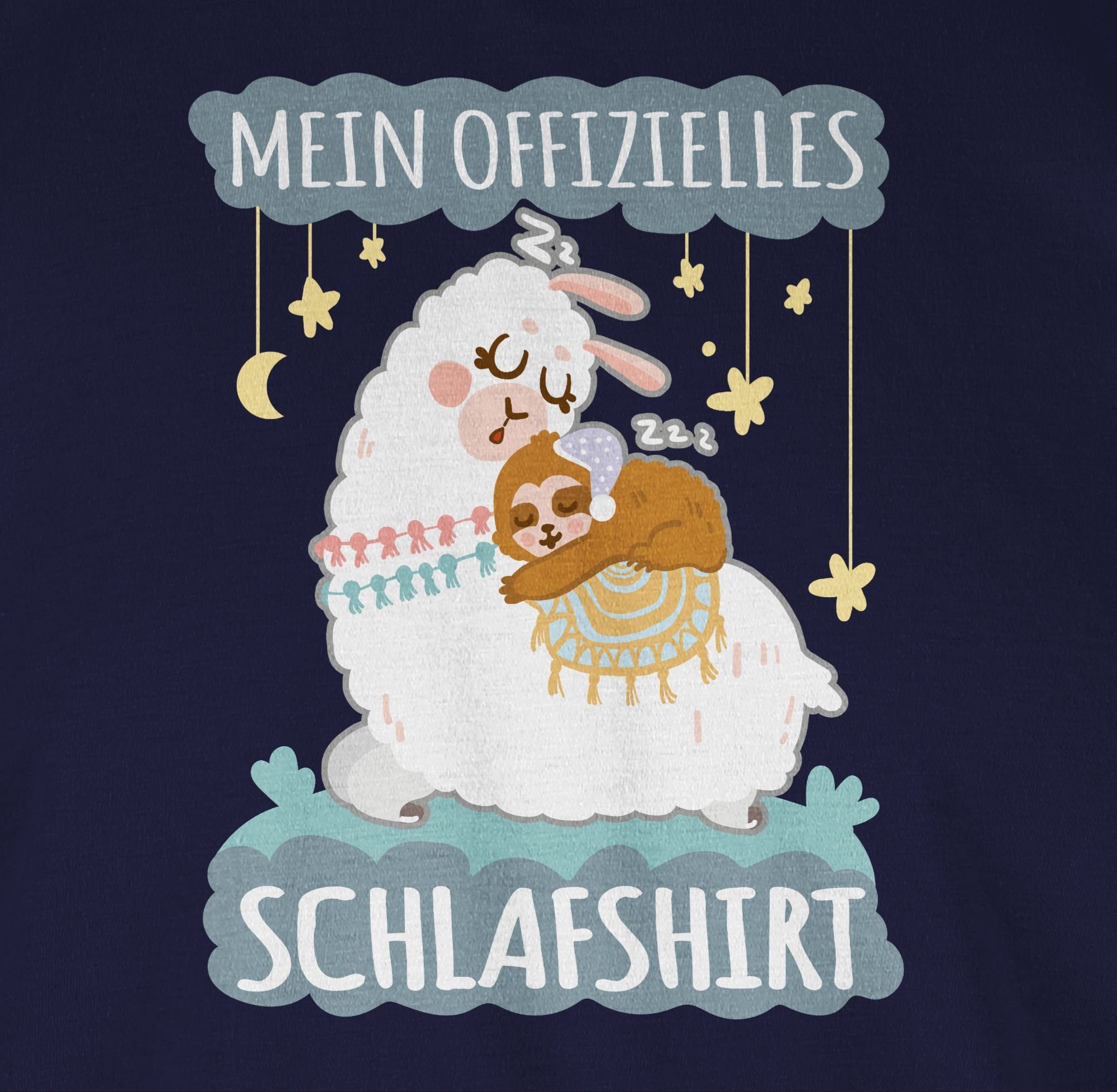 Shirtracer Rundhalsshirt Mein offizielles Schlafshirt - Lama und Faultier - günstig online kaufen