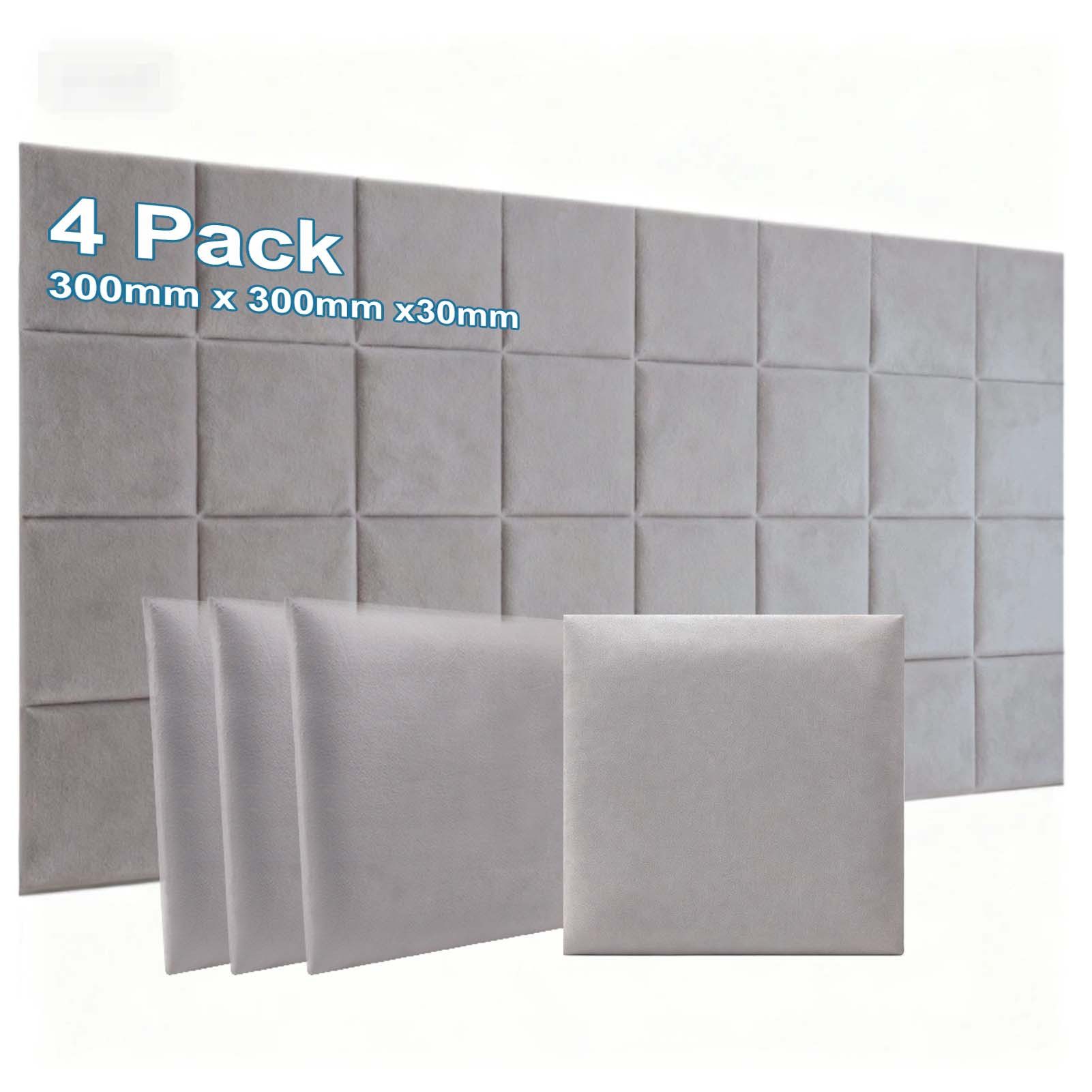 Mejale Wandpolster Wandkissen Wandmontiertes 3D gepolsterte für Schlafzimmer 30x30cm, (4 St)