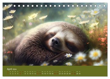 CALVENDO Wandkalender Der Kalender für echte Faultiere (Tischkalender 2024 DIN A5 quer)