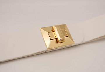 AnnaMatoni Ledergürtel mit goldener Schließe