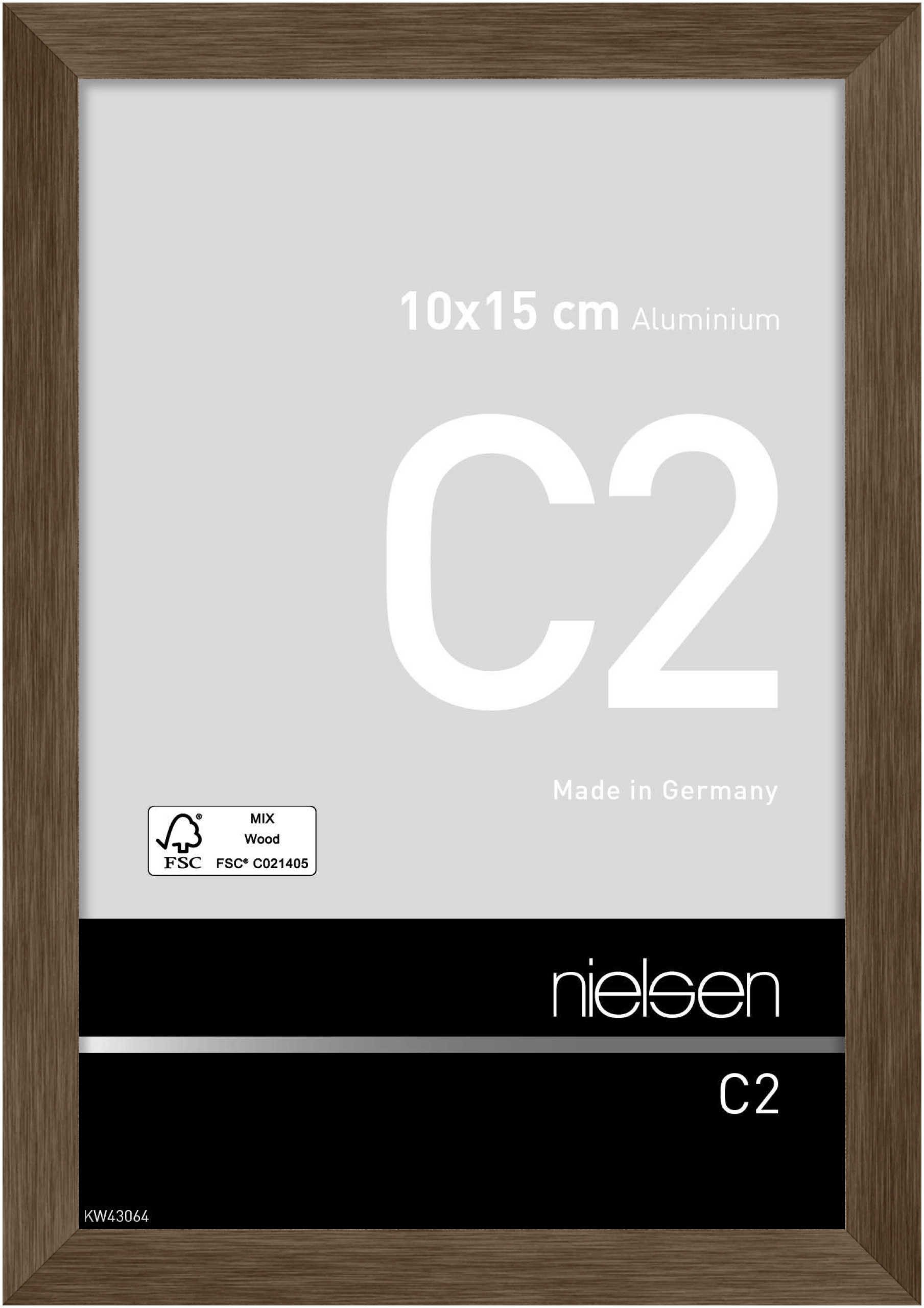 nielsen Bilderrahmen Aluminium Bilderrahmen C2 mit Echtglas, (1 St)