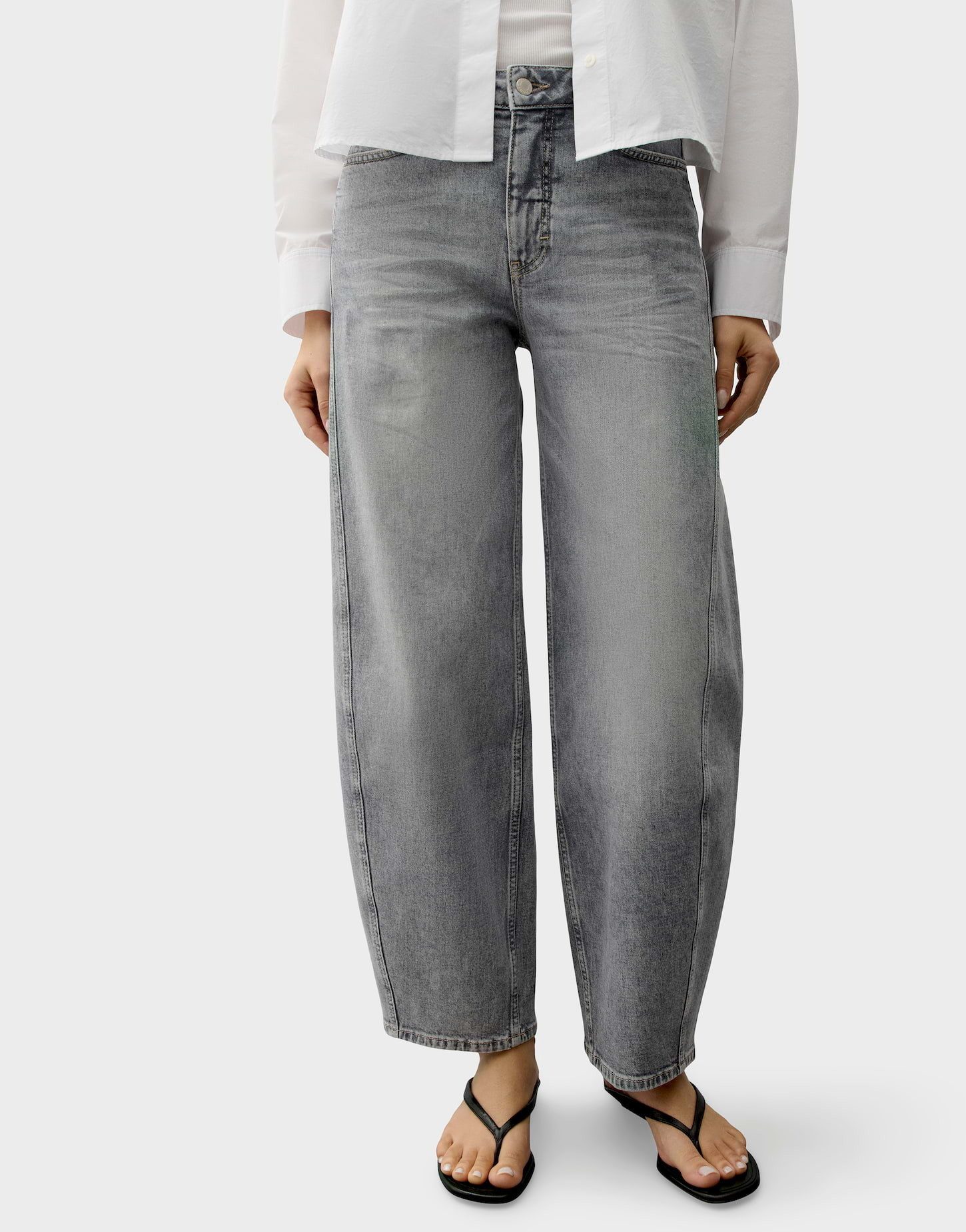 OPUS PANTS Relax-fit-Jeans MENI MOON aus Baumwoll Mix Low Waist