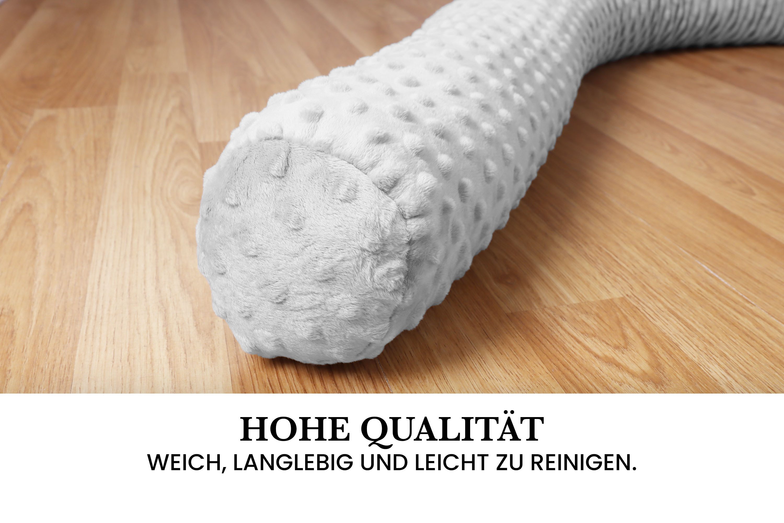 Amilian Nestchenschlange Bettschlange 210cm - Seitenschläferkissen - Nestschlangen, Nestchen - Bettumrandung als Kopfschutz - Kantenschutz für Babybett – Bild 2 von 5